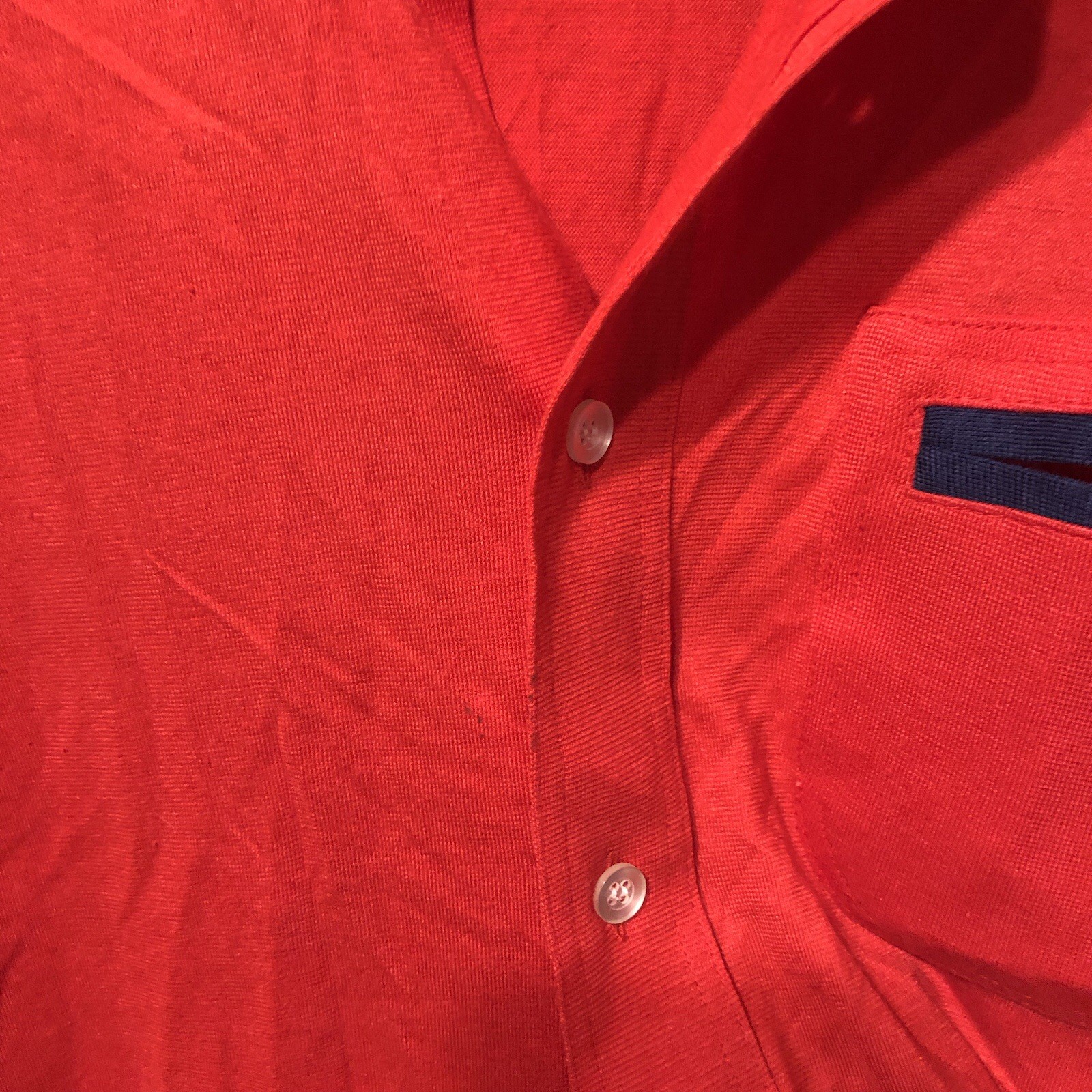 Givenchy Saks Fifth Avenue Vintage Red Button Down Top Size Medium M