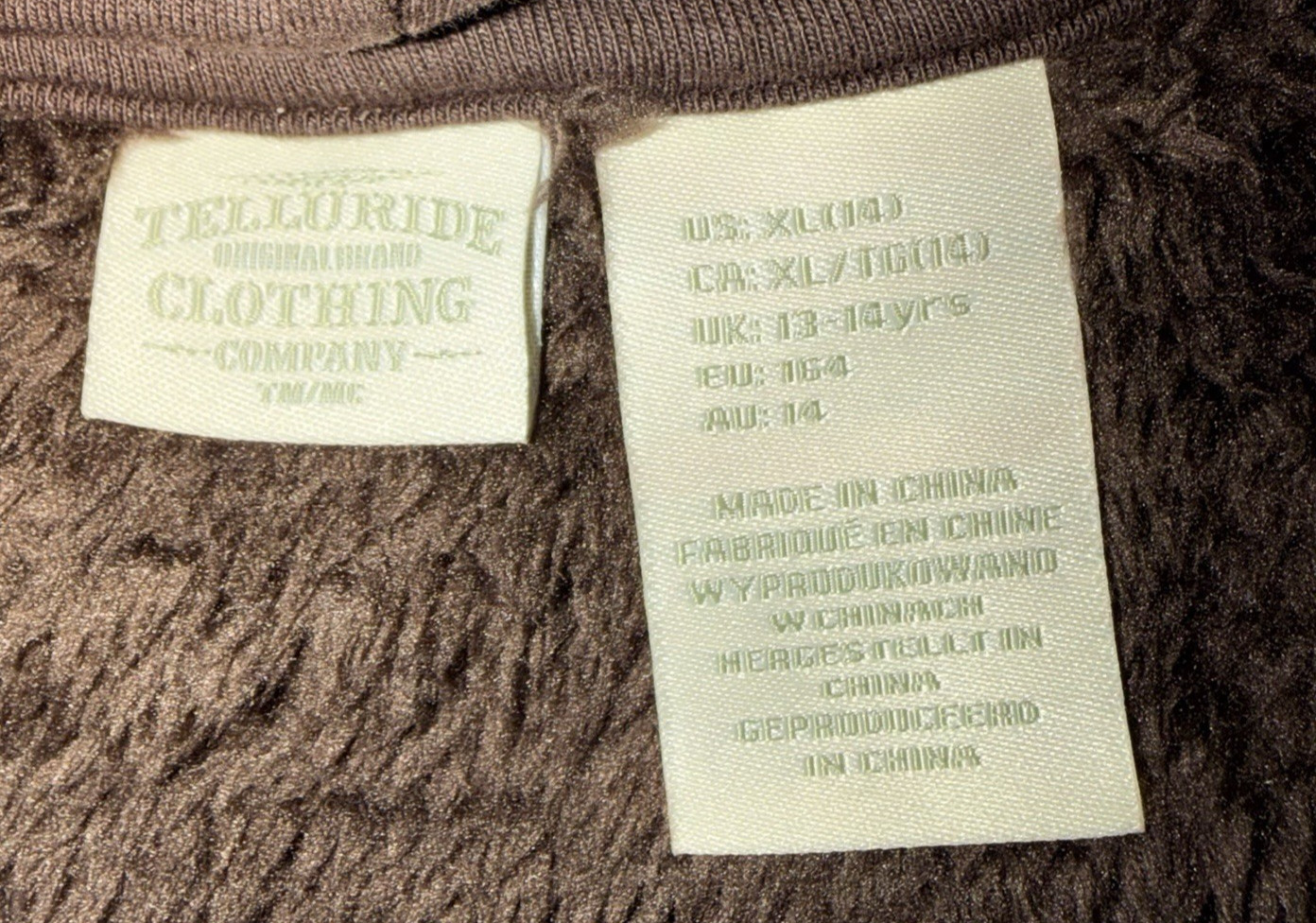 Telluride Clothing Company Women’s Brown Fleece w/ Mountain Scene Hoodie Size L