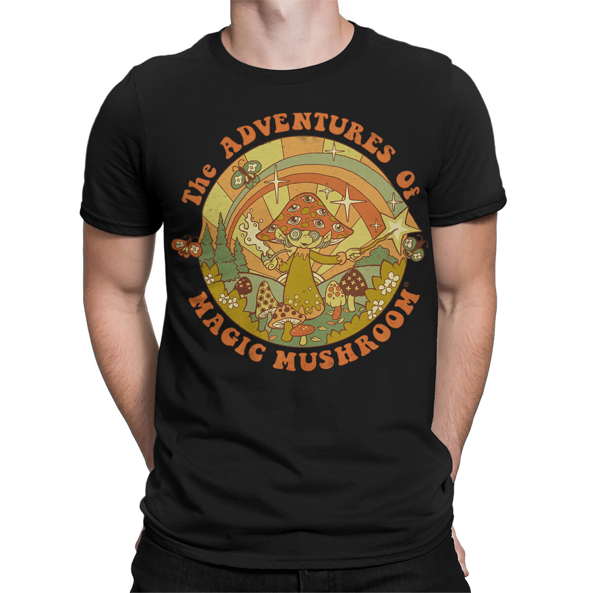 Magic Mushroom 70s Psychedelic T Shirt for Fun Lovers #SR#T433