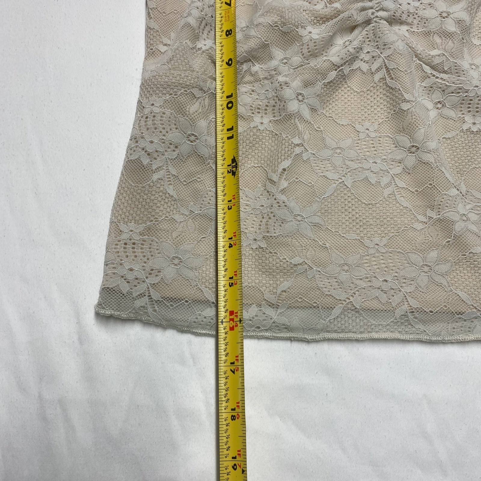 Wild Fable Cream Floral Lace Cami Top Sweetheart Bow Spaghetti Strap Medium