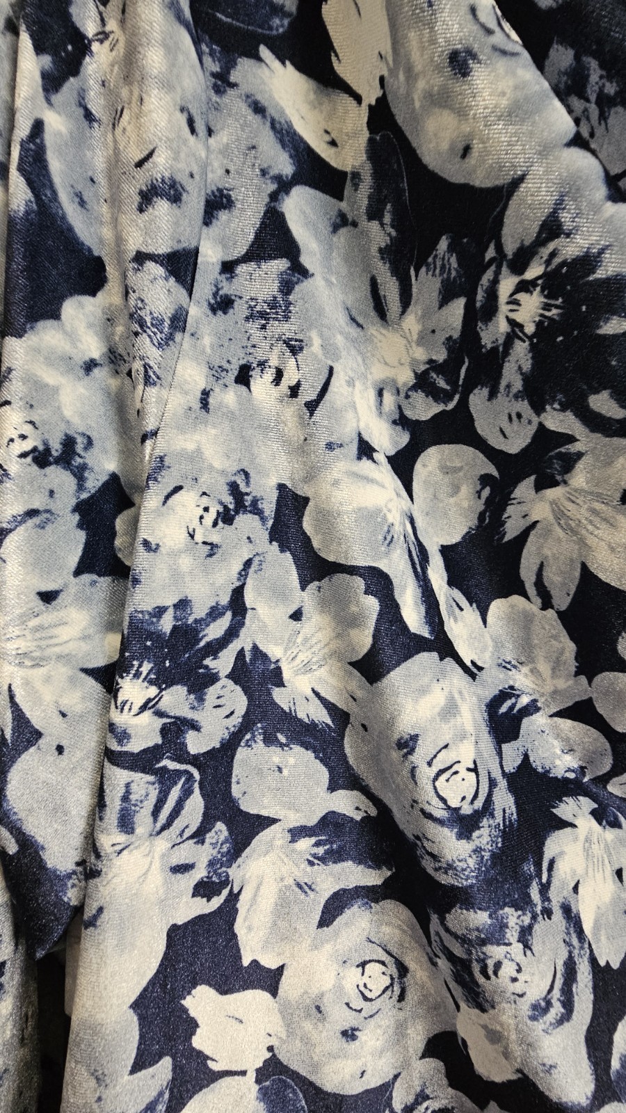 LuLaRoe Catherine long sleeve top blue white floral print womens plus 2x 2xl NEW