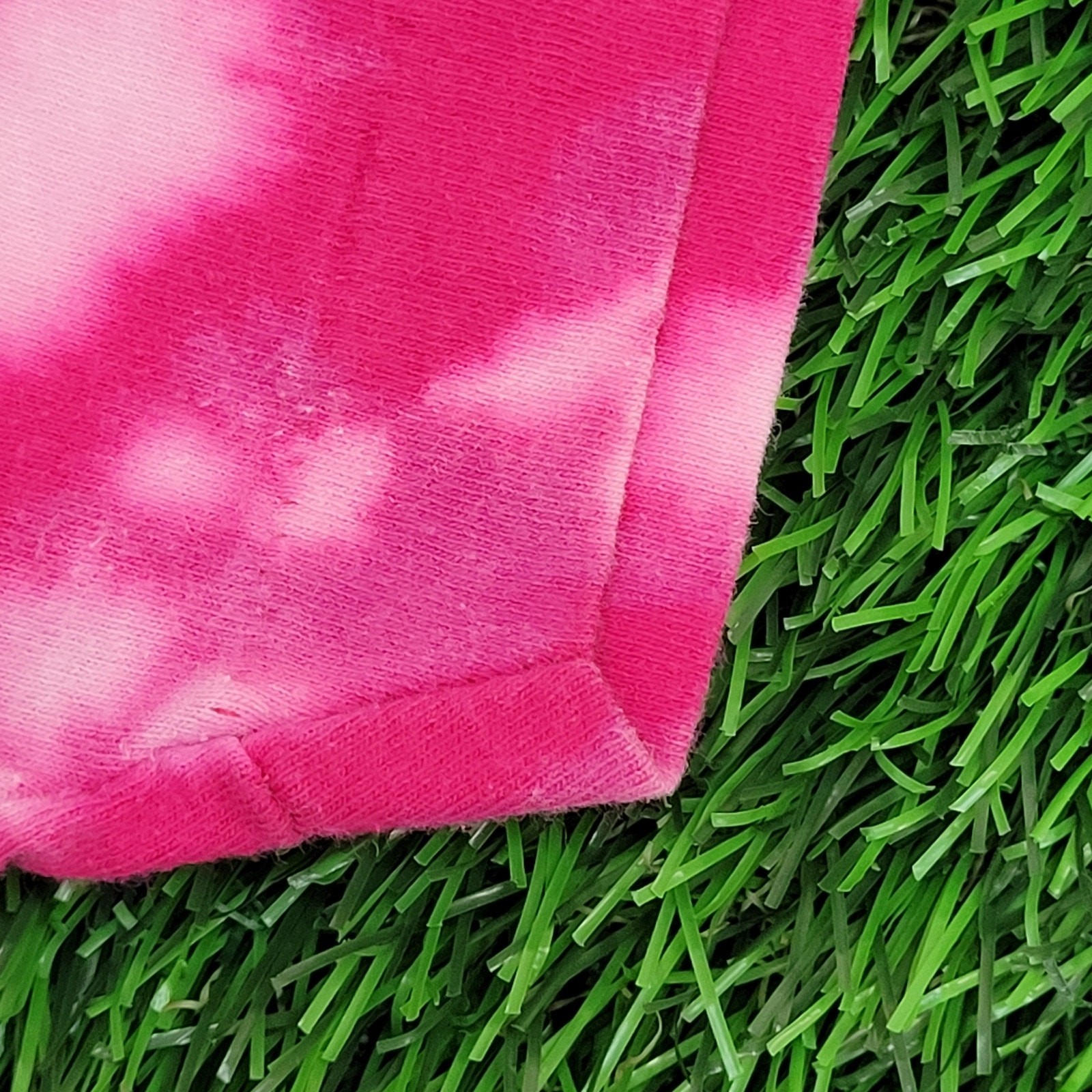 Vintage 80s Spiral Pocket Tie-Dye Shirt Women Small 18×25 Pink