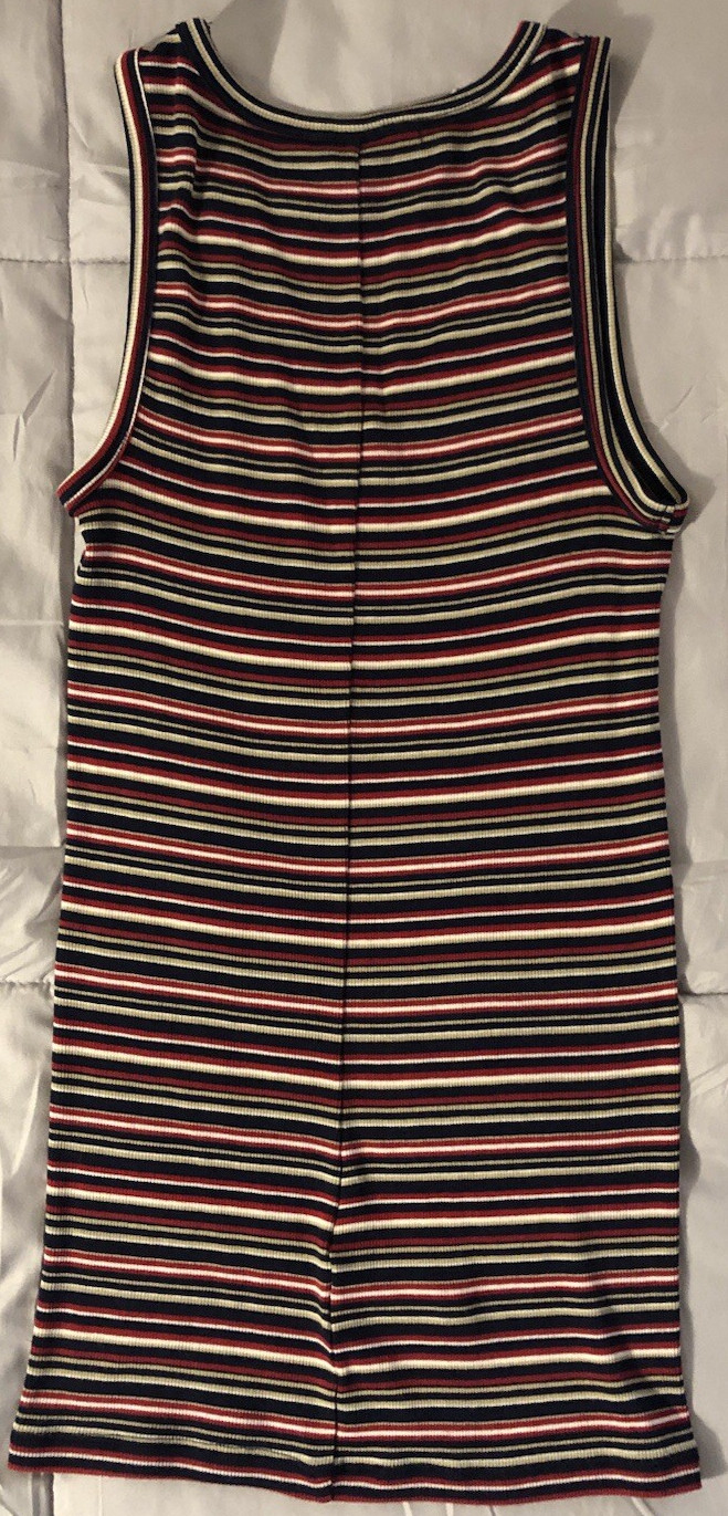 GAP Tank Top V-Neck Multicolor Stretch Stripe Women’s XS NEW NWT