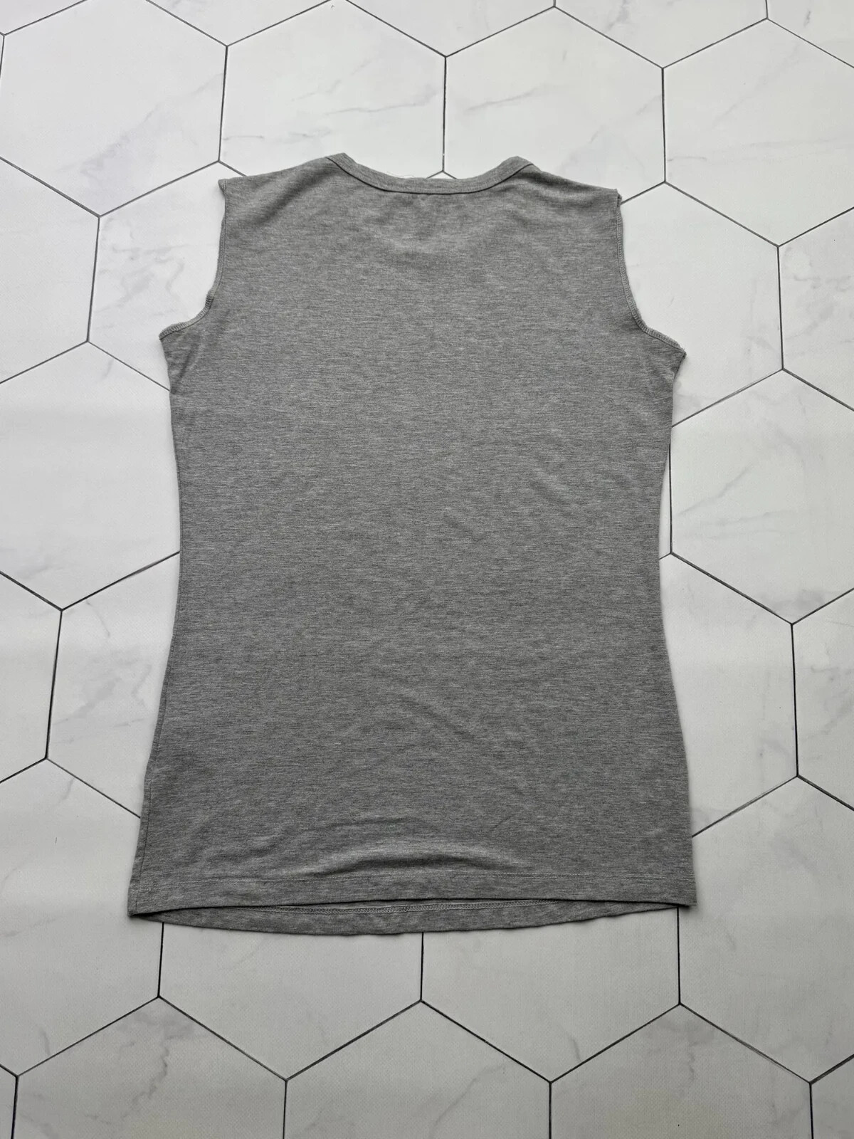 Versace Jeans Vintage Tank Top Womens Gray Graphic Sleeveless Y2K Designer Shirt