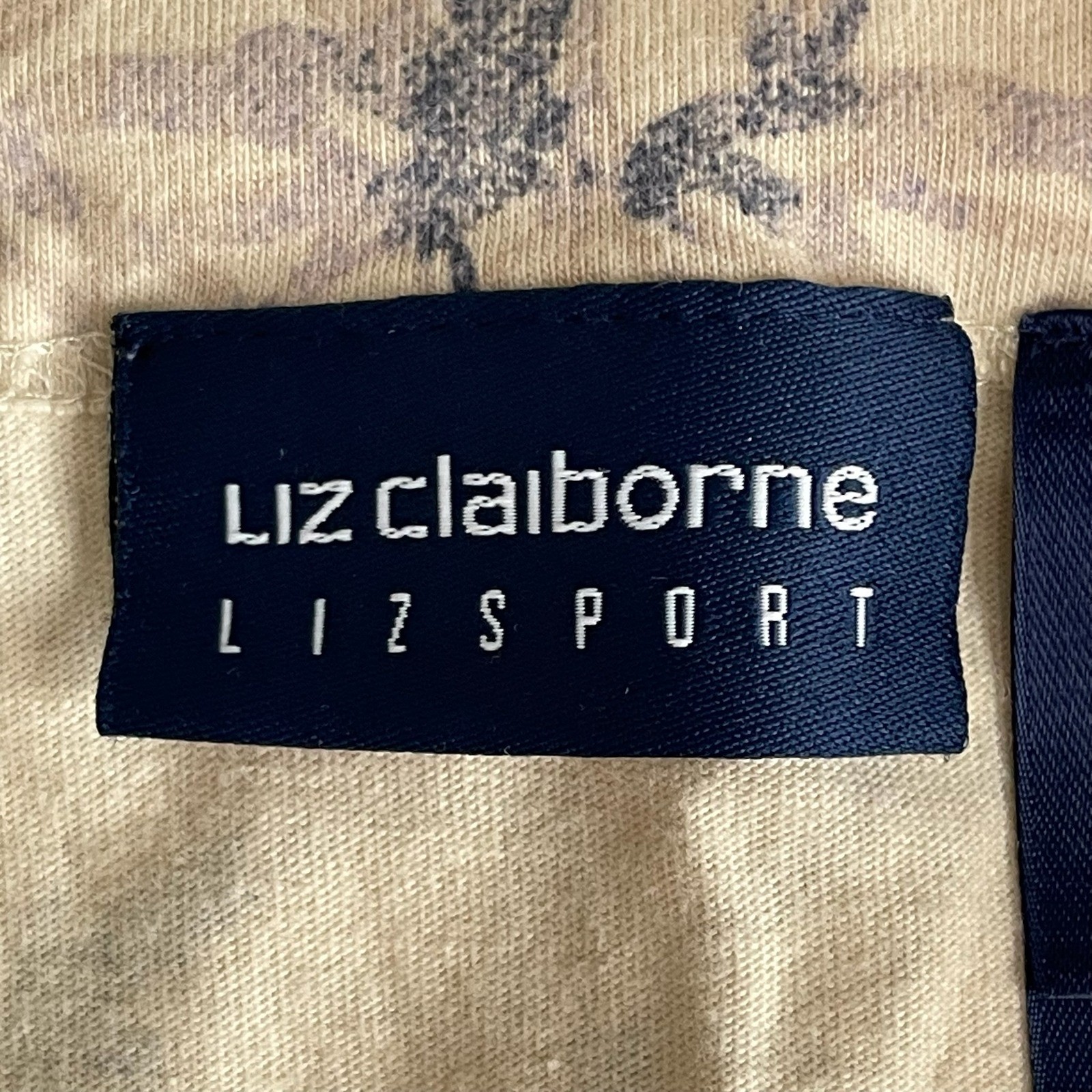 Liz Claiborne Vintage Women’s Beige Bamboo Boat Neck Sleeveless Tank Top Size M