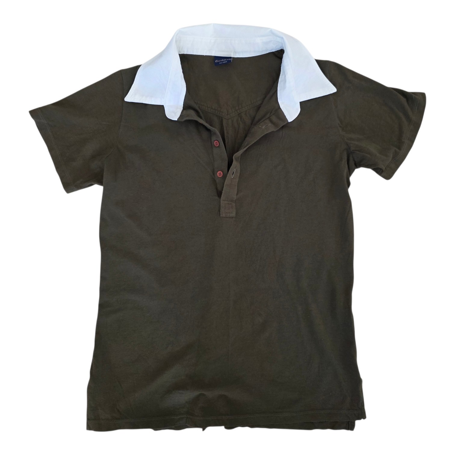 Size 3 (Large) New Earl Jean Polo T-Shirt Collared Army Green Los Angeles Top