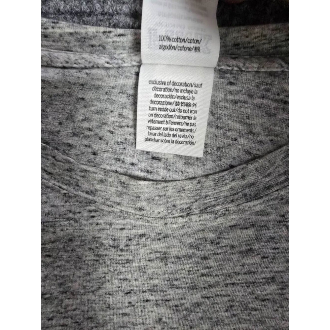 Heather grey with black speckled (Small) Heather grey with black speckled flecks
