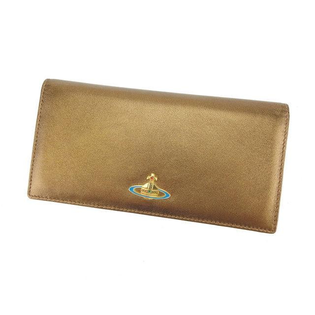 Vivienne Westwood Women’s Orb Long Wallet Bronze 18cm x 9cm Very Good (Ages 14+)