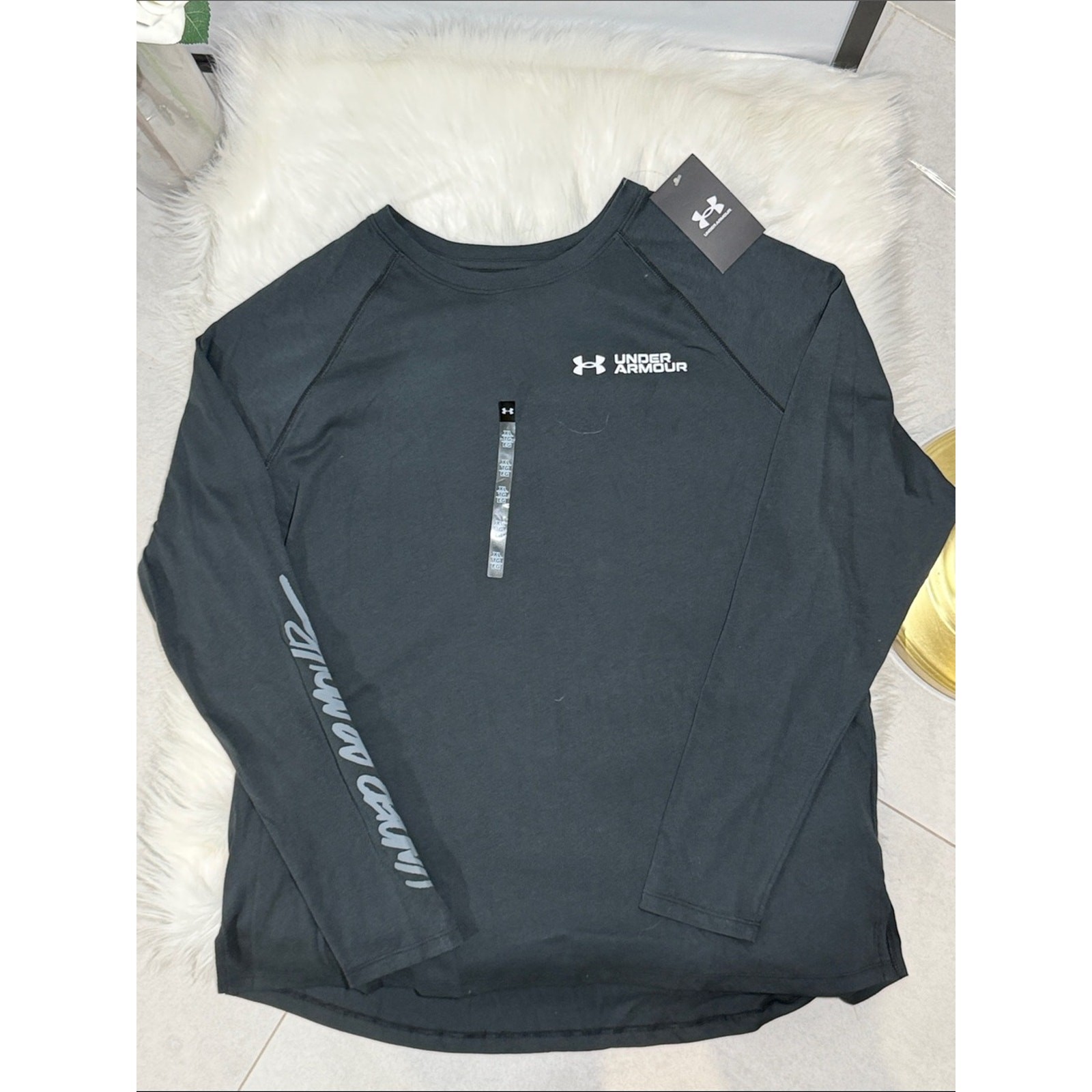 Under Armour Long Sleeve Performance Crew Neck Womens Shirt Black| XL