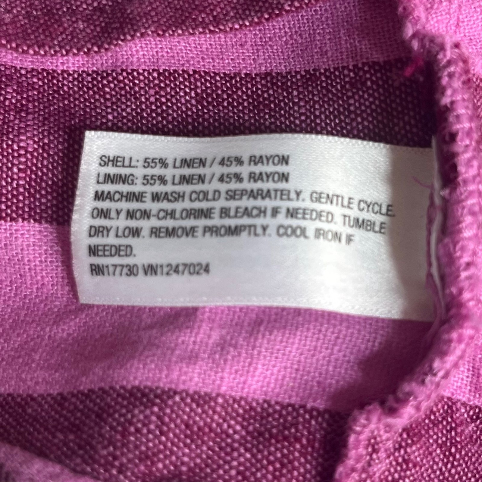 A New Day Beach Bungalow Crop Top Shirt Large Pink New Shirt Summer Linen Blend