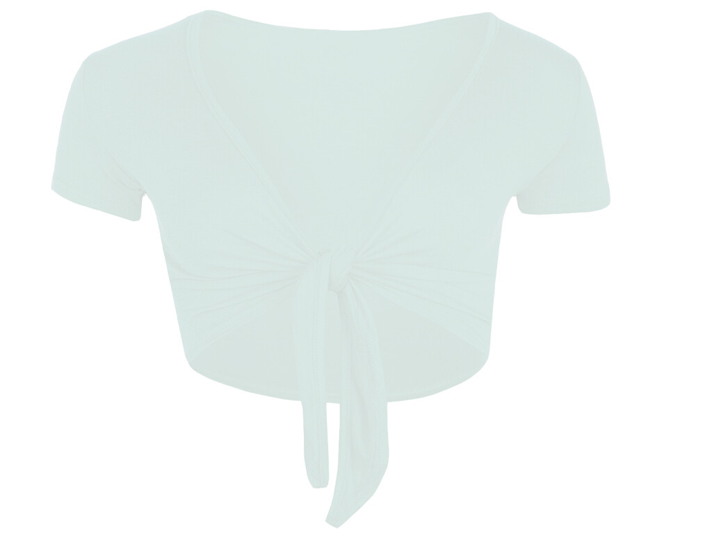 WOMEN TIE KNOT SHRUG TIE FRONT CROPPED BOLERO SHORT SLEEVE CARDIGAN PLUS SIZE