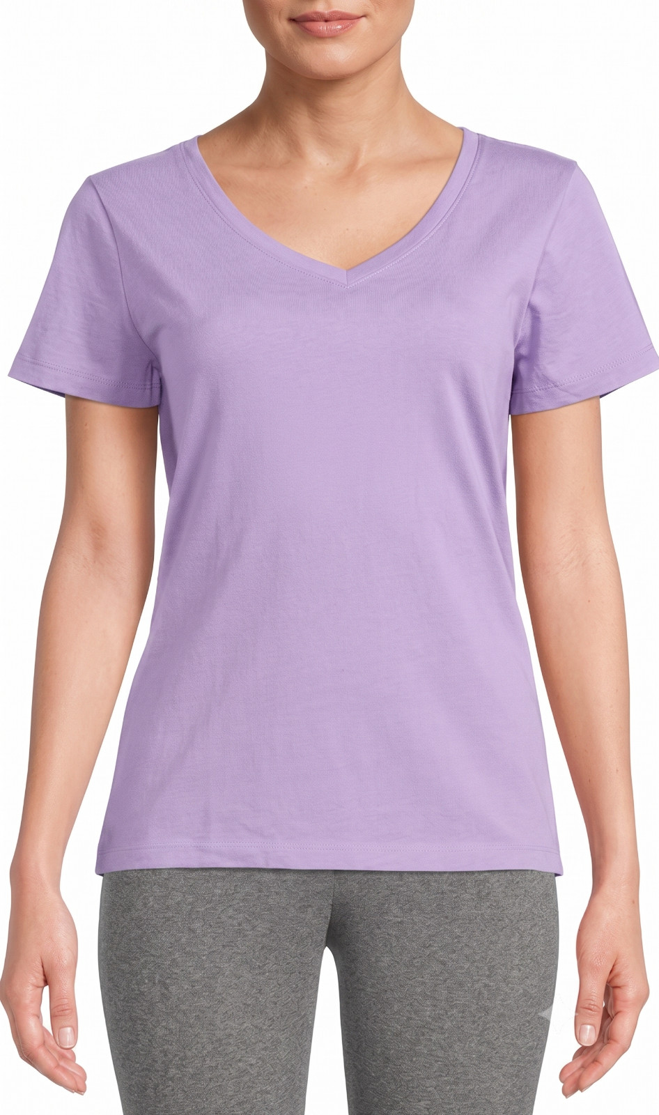 Time and Tru Women’s Short Sleeve V-Neck T-Shirt (Choose Size, Color)