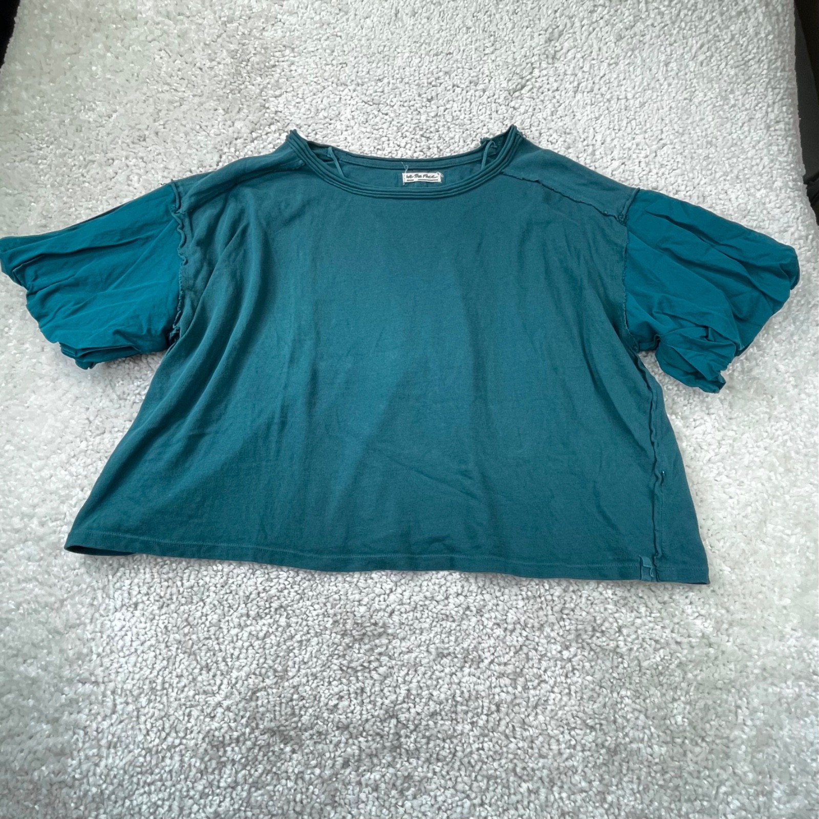 Free People We The Free Blossom Tee Junebug Green Oversized Womens Medium