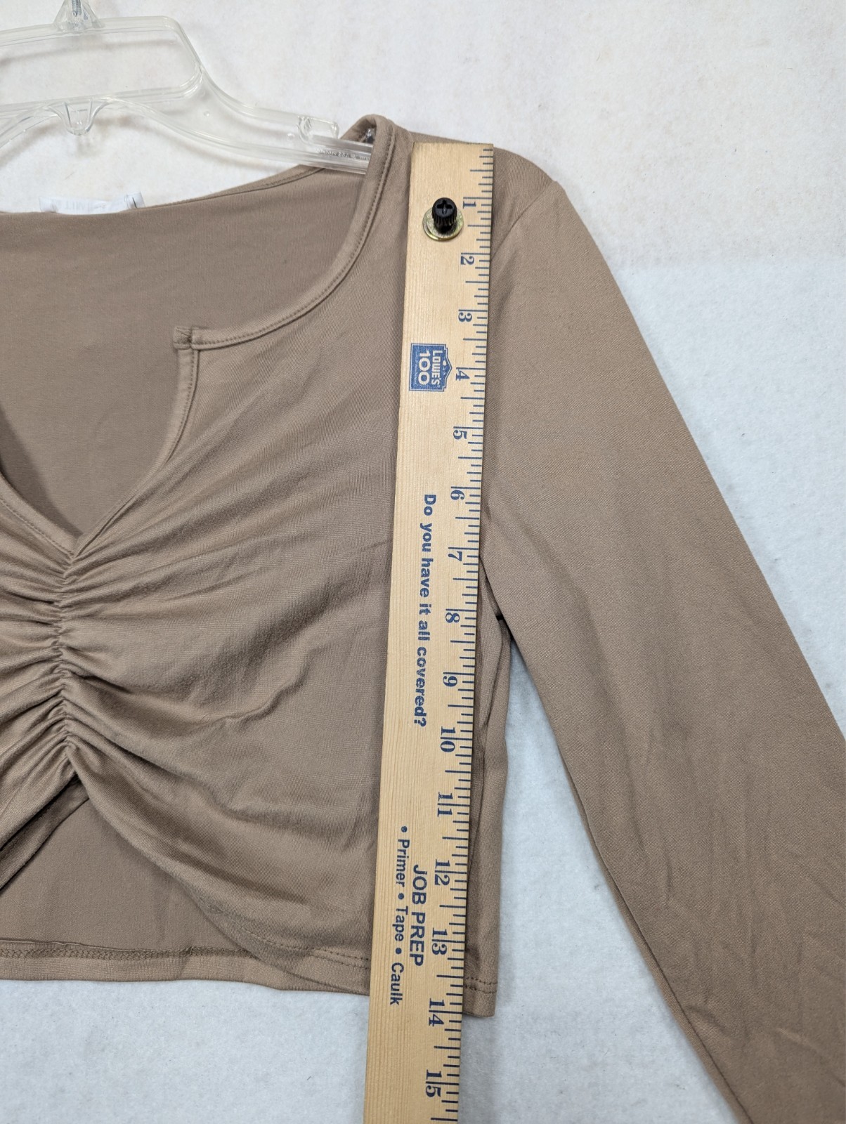 Los Angeles – Timing – Brown Long Sleeve Crop Top Blouse – Size L