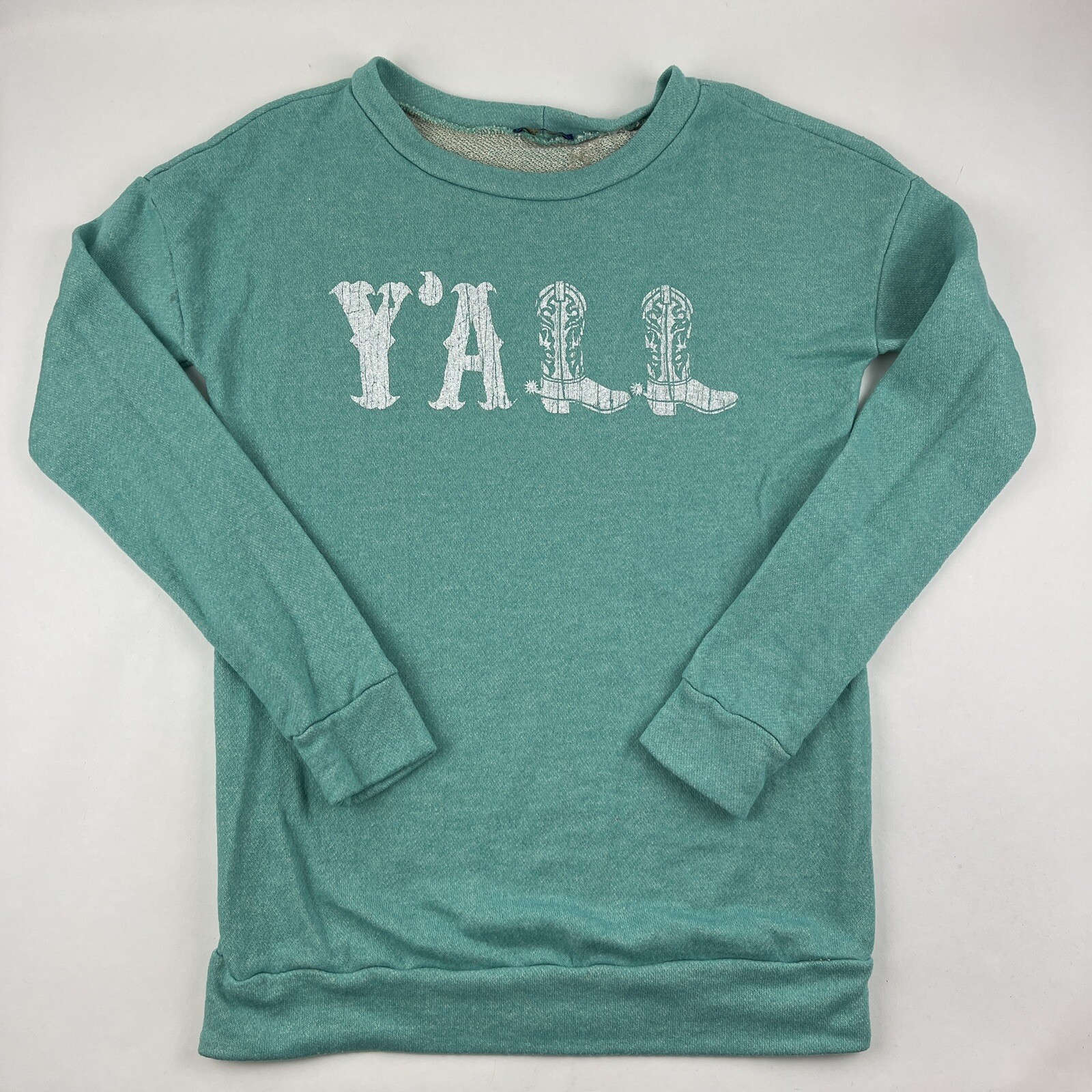 Sweet Claire Tshirt Womens Green Y’all Long Sleeve