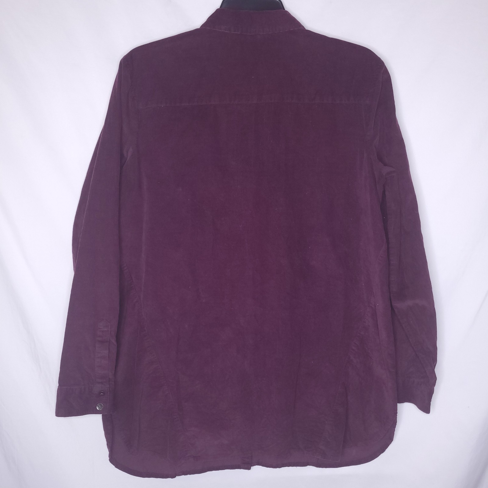 J Jill Corduroy Tunic Medium Purple Long Sleeve Button Up
