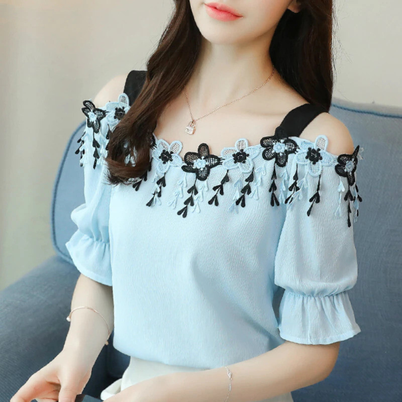 Blusas de Mujer Camisas Moda Blusa Elegante Casual manga corta Nueva camisa Tops