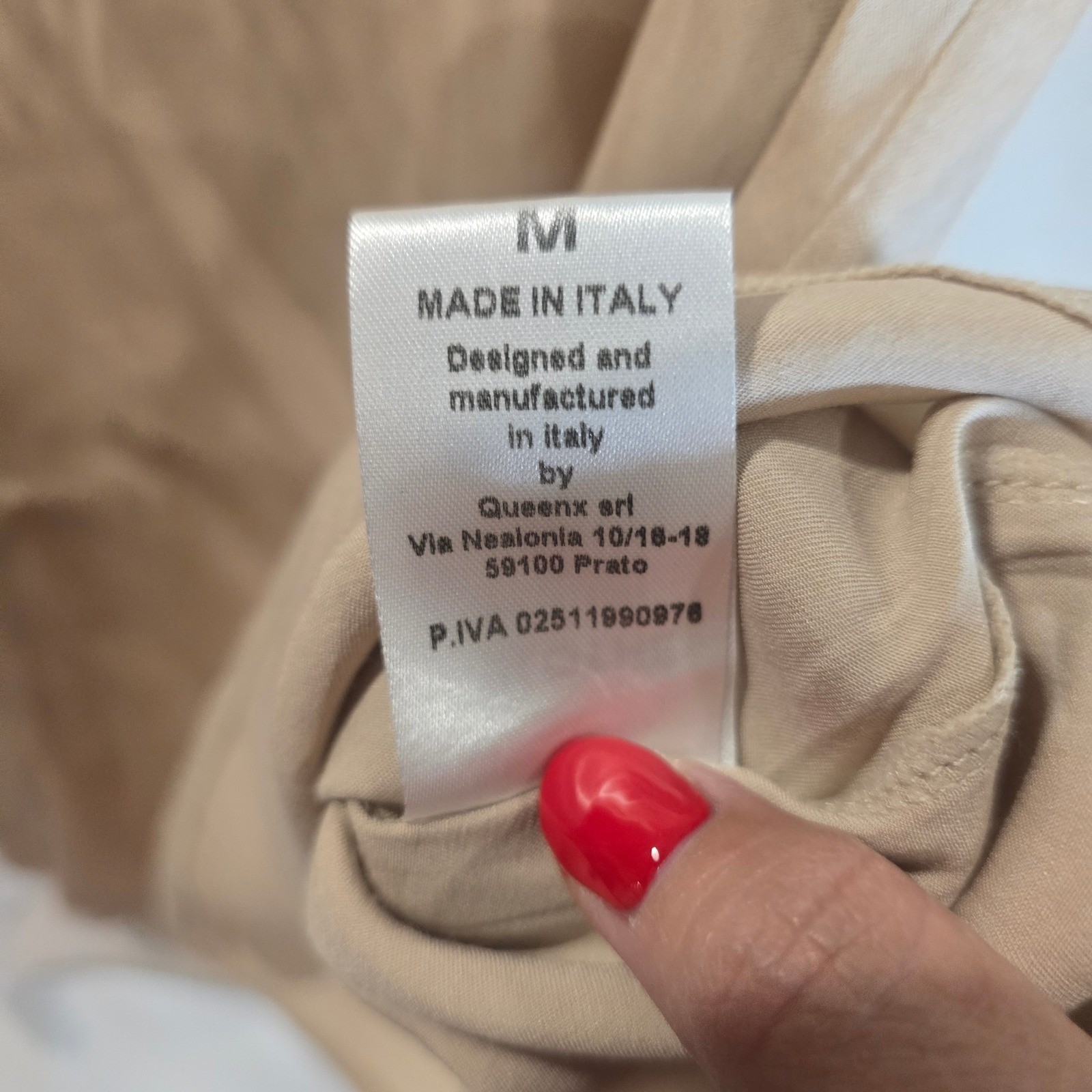 CLOTHE Made in Italy Sleeveless Top Beige Silk Blend Size M