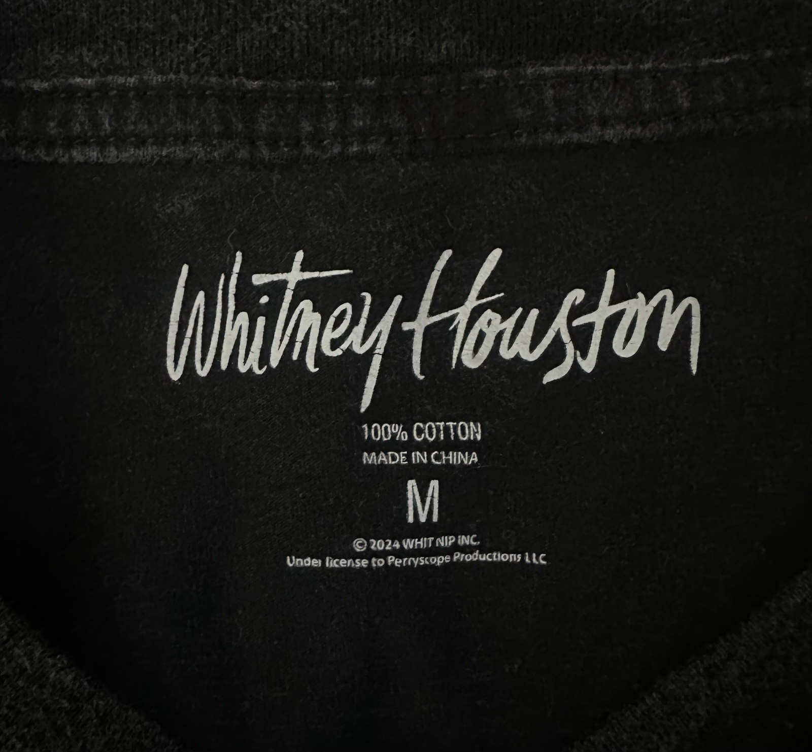 Vintage Style Whitney Houston Graphic Tee Black Retro 80s 90s Music Shirt Medium
