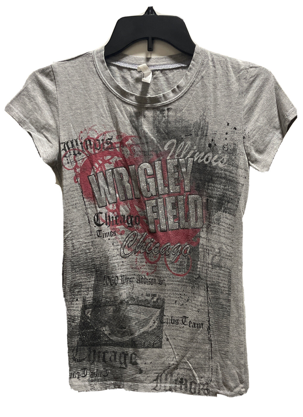 Wrigley field women’s t shirt medium extra slim fit v neck short sleeve