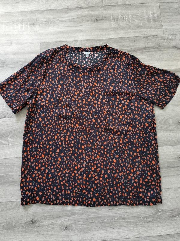 Women Jigsaw Shirt Orange Silk 42