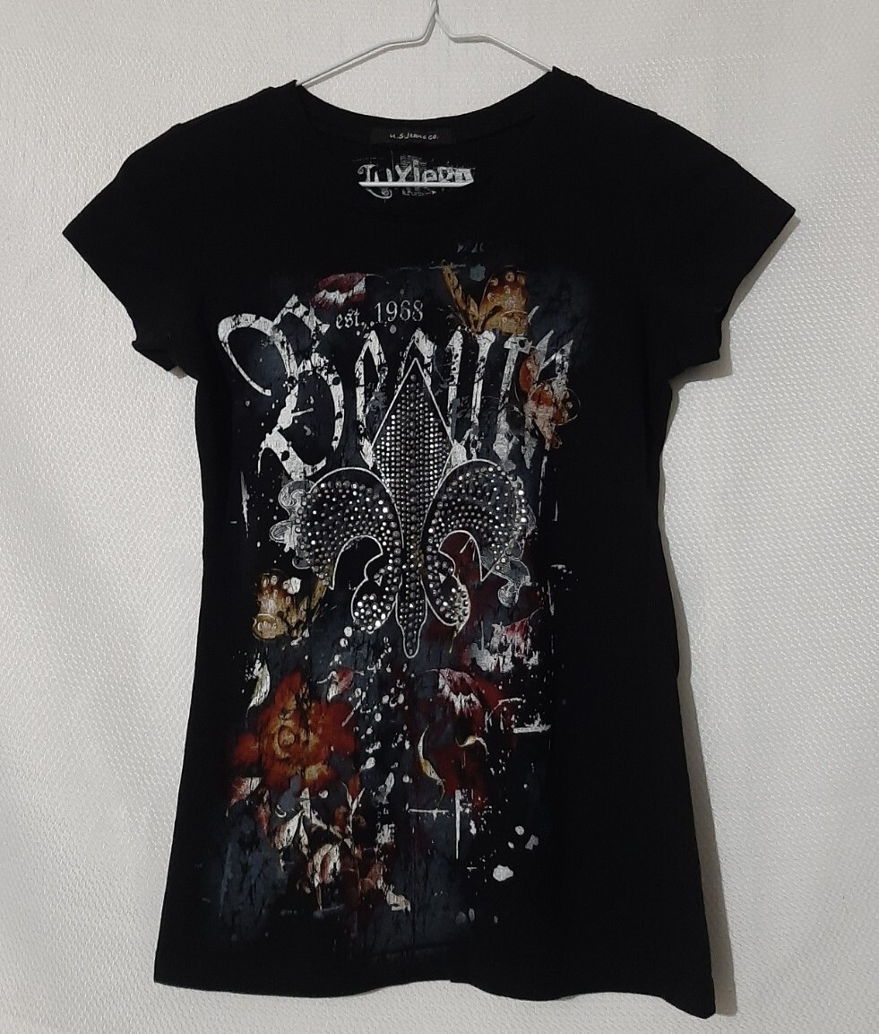 U.S. Jeans CO. Black Multicolor Design Shirt NO BRAND READ DESCRIPTION