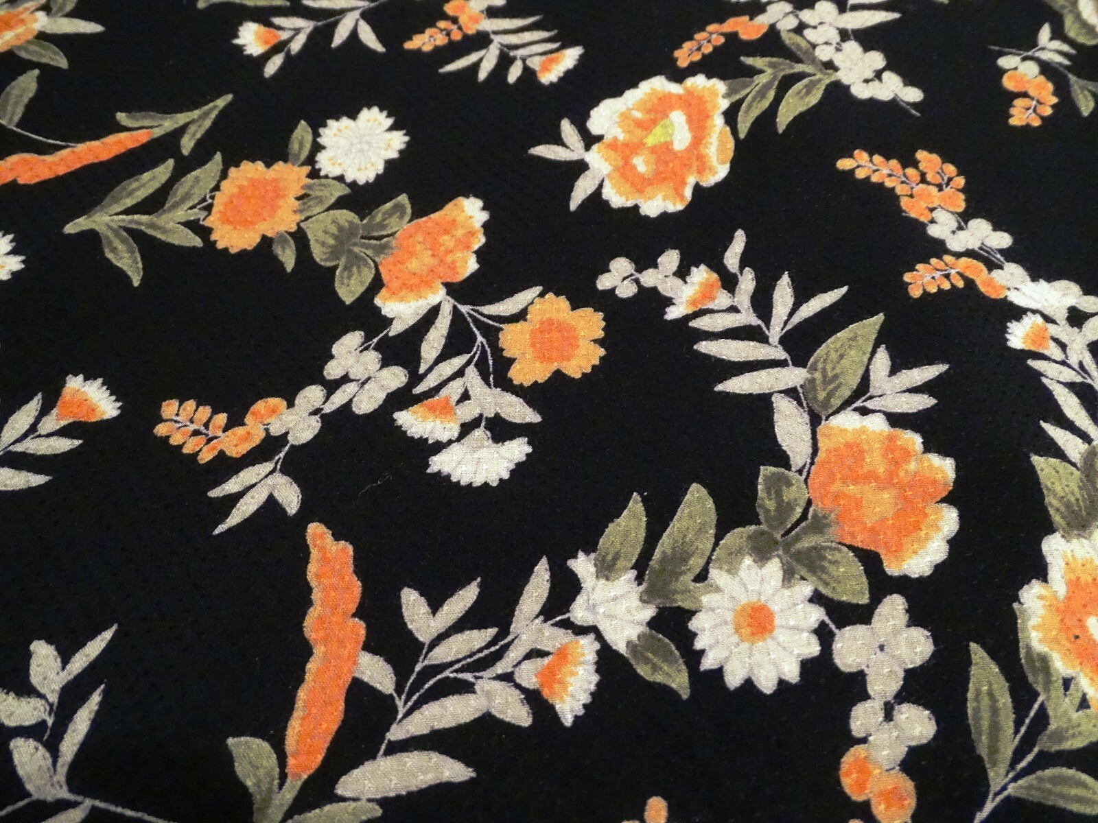 En Creme Boho Tunic Blouse Shirt Black Floral Size M Criss Cross Open Back Women
