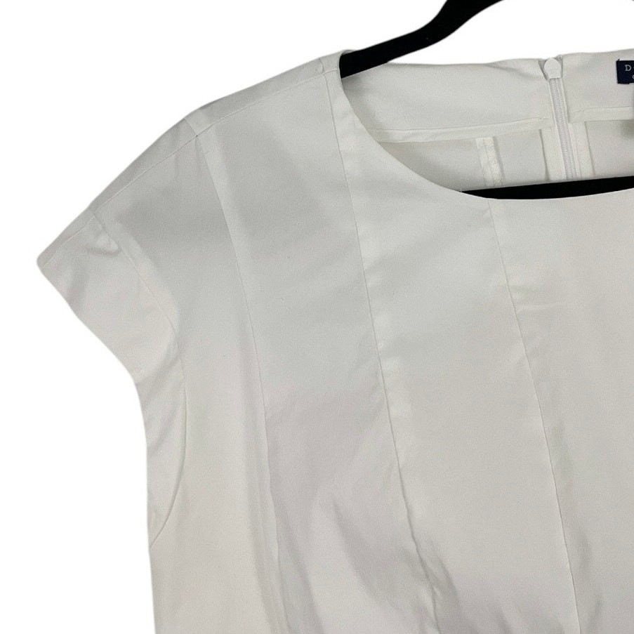 Doncaster White Pleated Short Sleeve Blouse