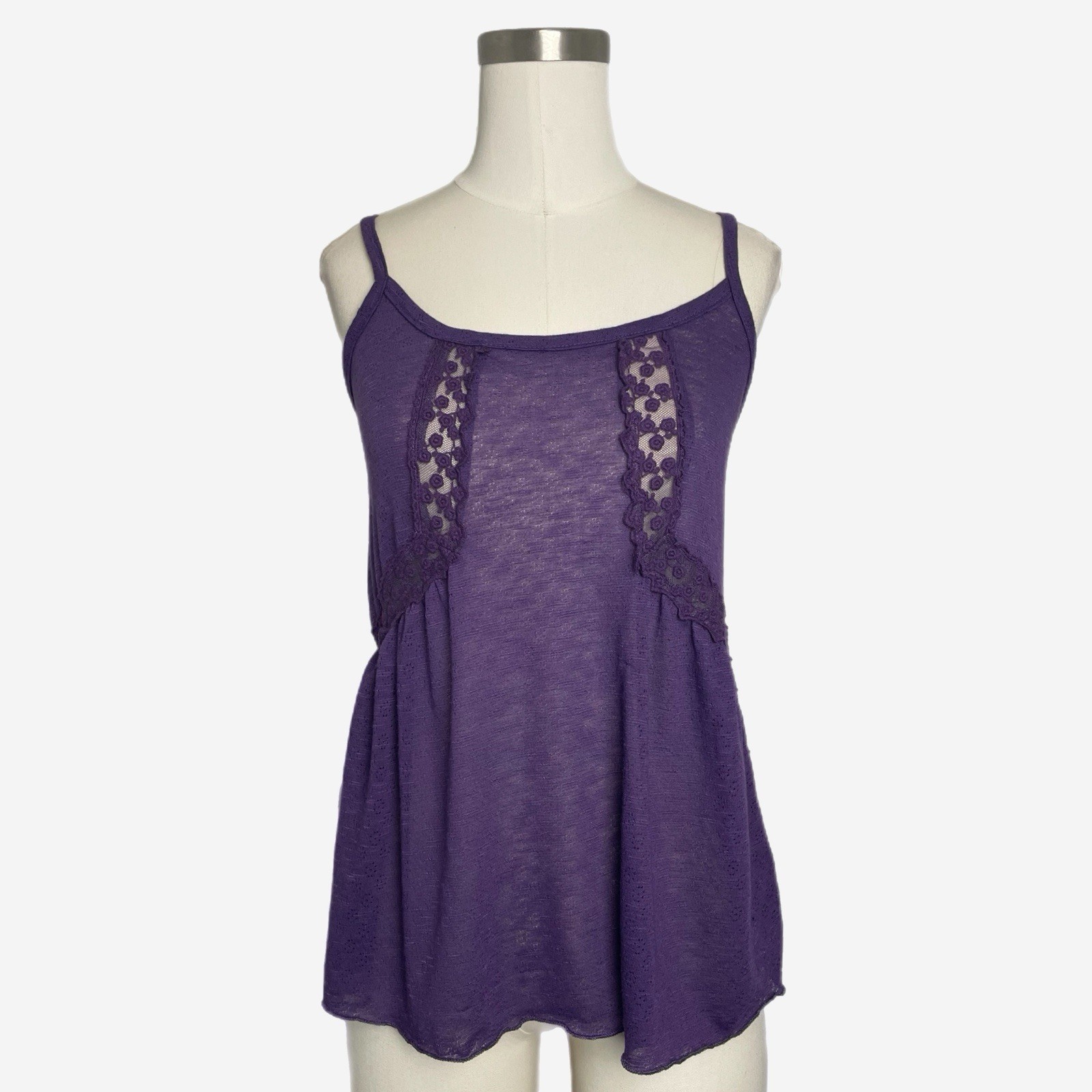 Vintage 90s Deadstock NWT Delias purple cami lace dark fairy whimsigoth XS/S