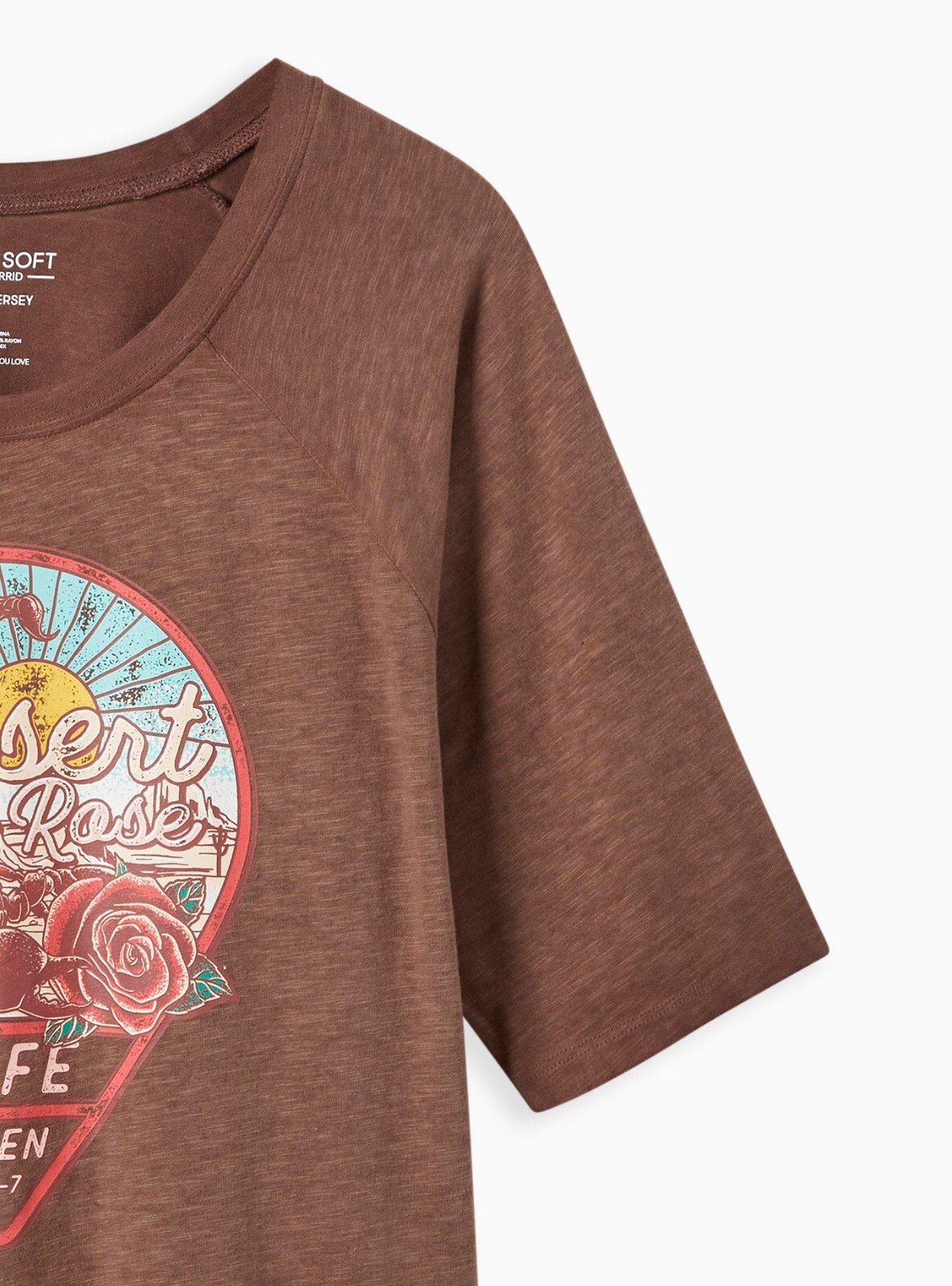 Torrid Desert Rose Super Soft Slub Raglan Tee Brown 2 2X 18 20 #B91588