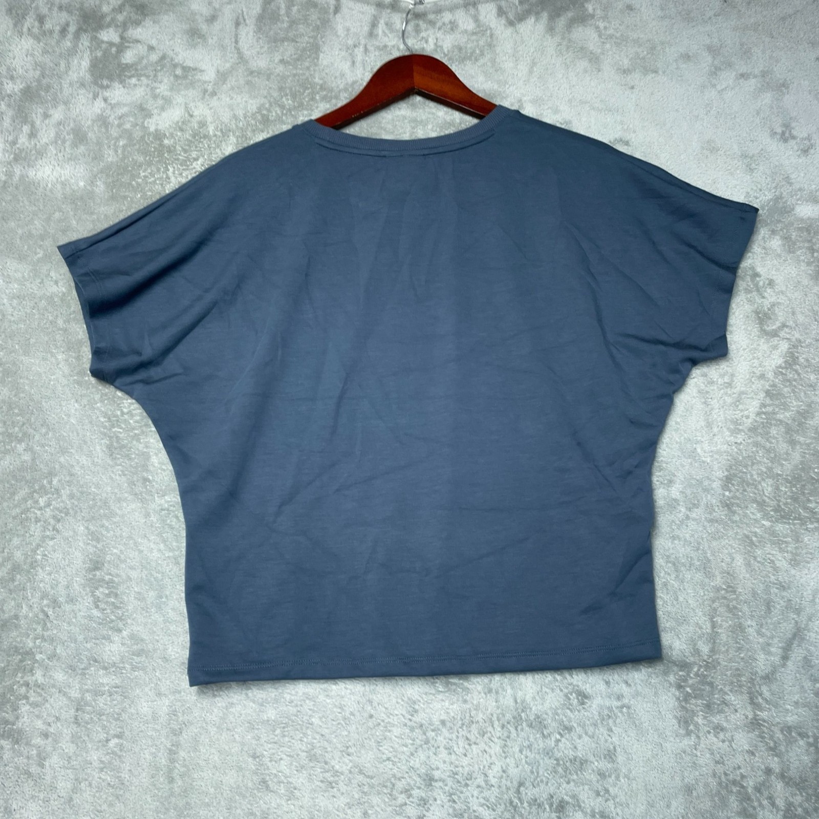 NWT 32 Degrees Cool Women’s S Dark Gray/ Blue Short Sleeve Relaxed Top C0427