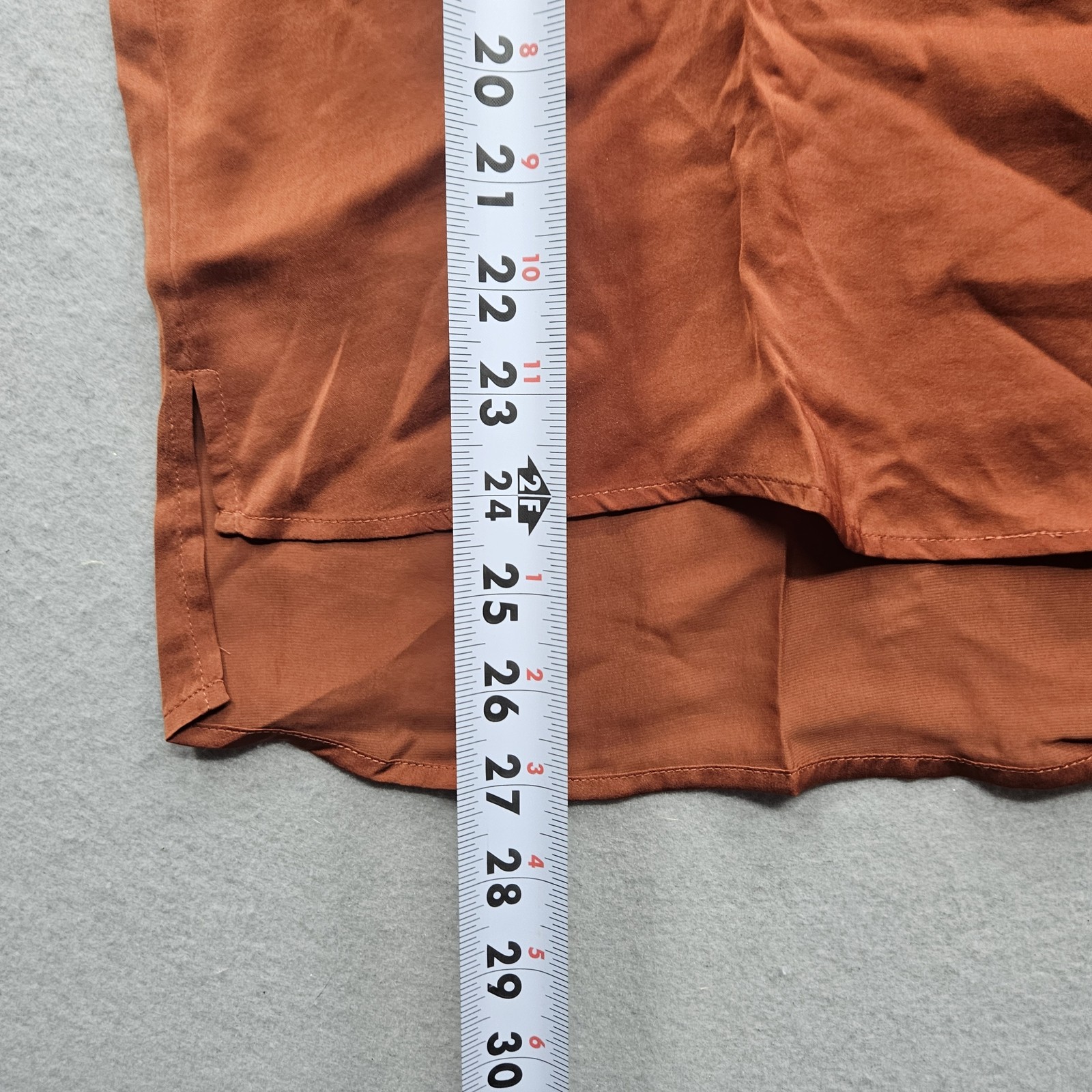 Motto Women’s Small Tan Silk Collar S/S Button Down NWT