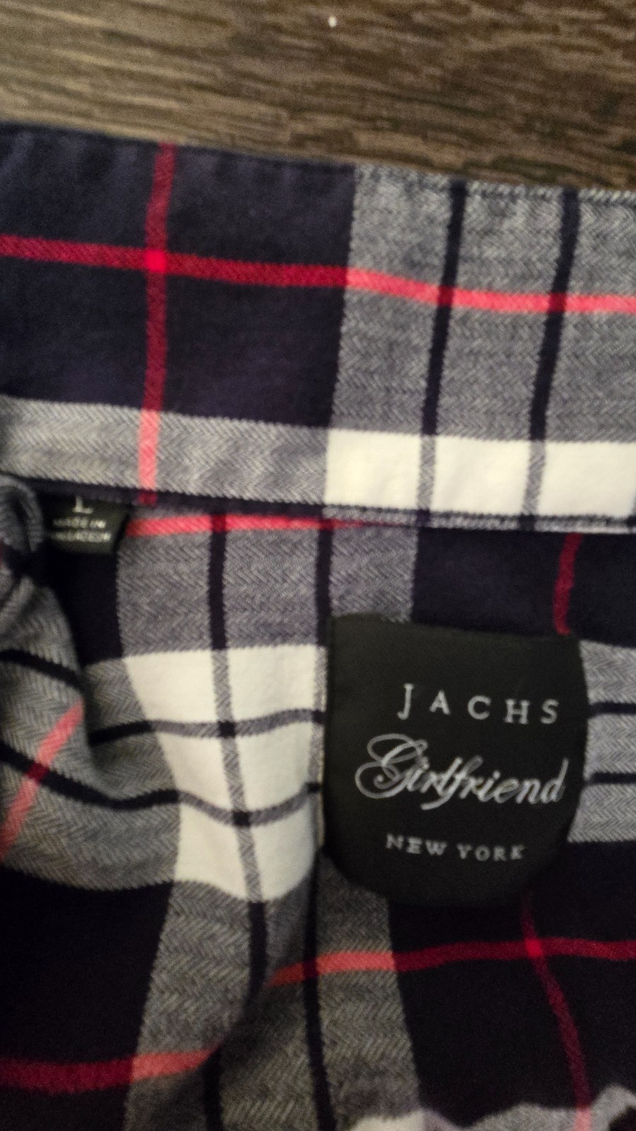 JACHS Girlfriend New York Plaid Button-Front Blouse – Women’s Large