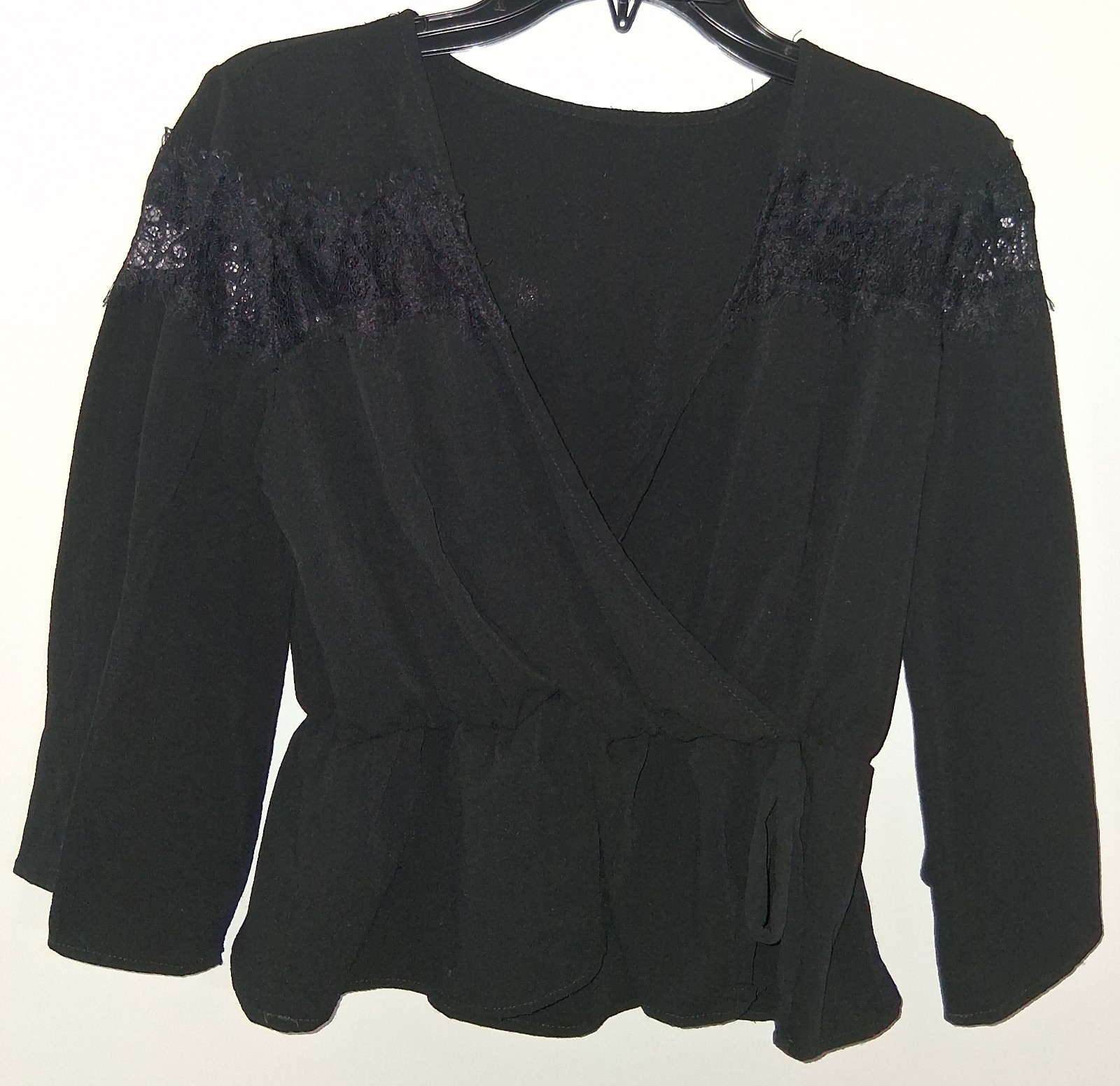 Women’s Black V-neckline Blouse (Size S)