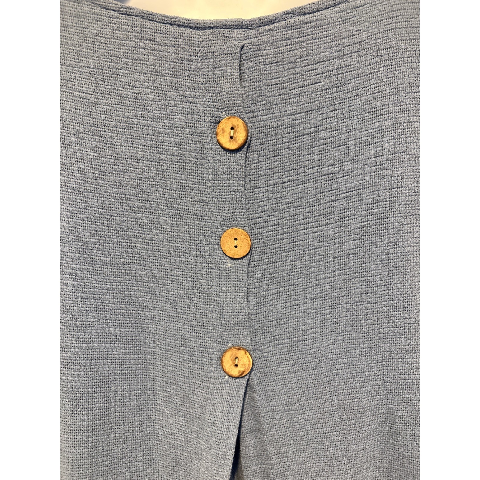 Bella Amore Women’s Blue Italian Linen Tunic Size L Minimalist Boho Lagenlook