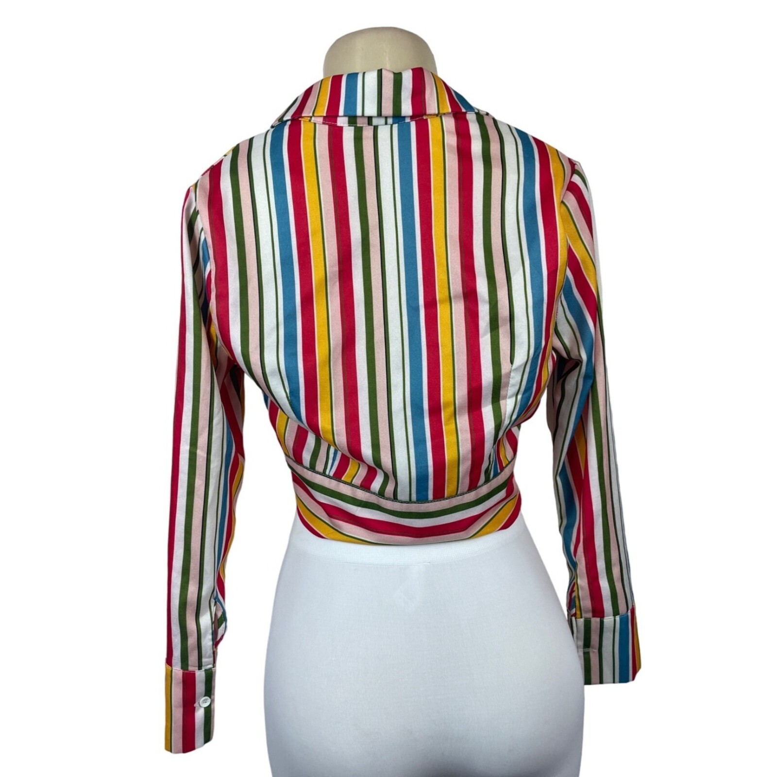 Vintage 90s Harmony Women’s Vibrant Multicolored Stripes Pattern Top Sz- L