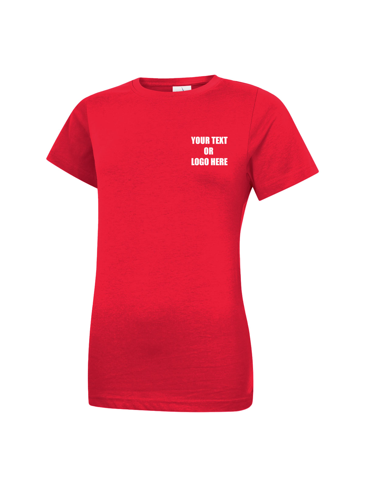 Personalised Printed Uneek Ladies Classic T-Shirt Your Text Work Wear Casual top
