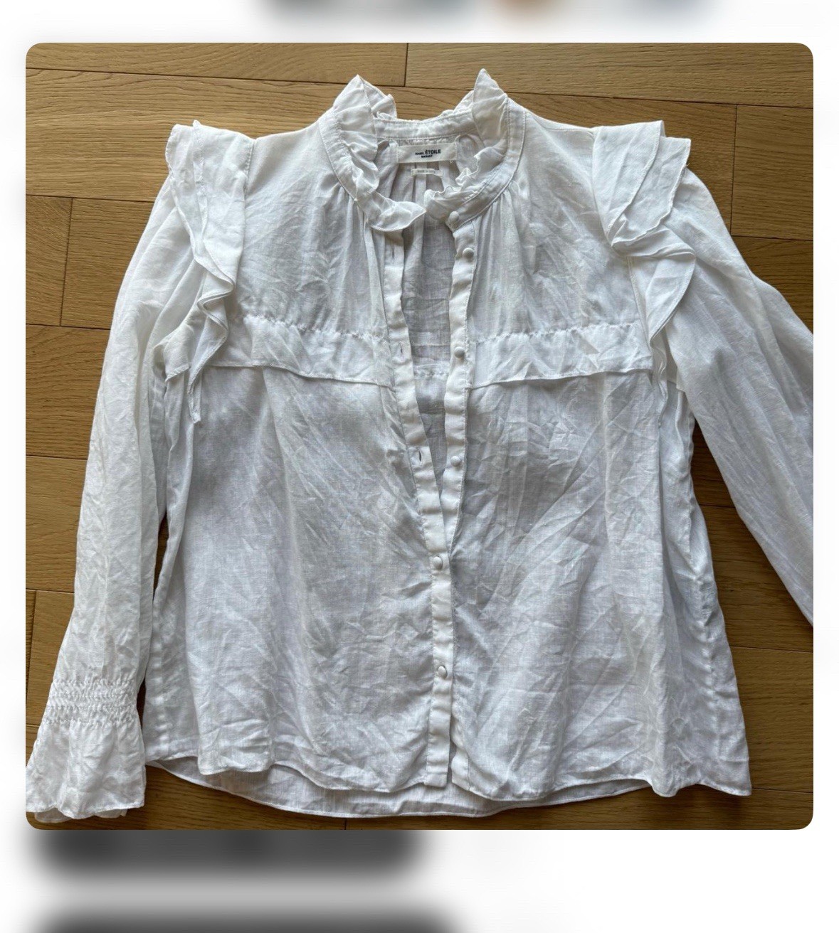 Isabel Marant Etoile White ruffled blouse