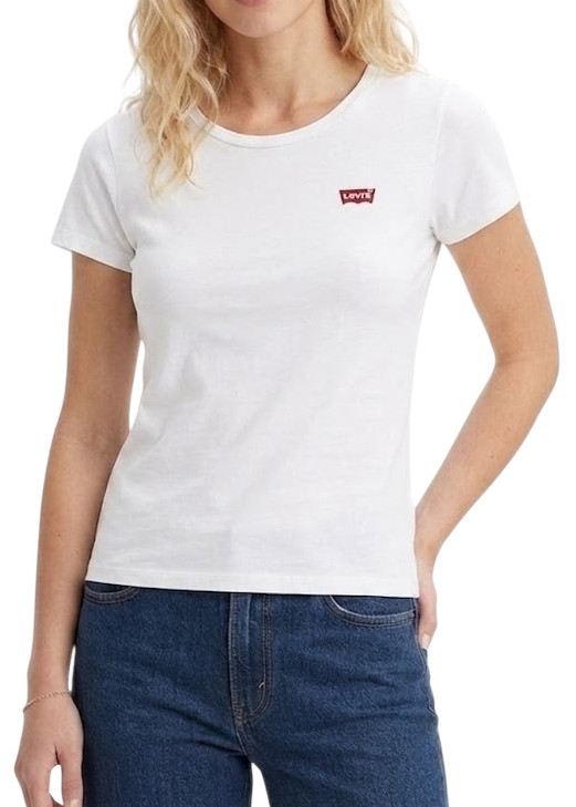 LEVI’S | Womens Ladies Mineral White EXTRA SLIM Perfect Tee T-Shirt Top Size XS