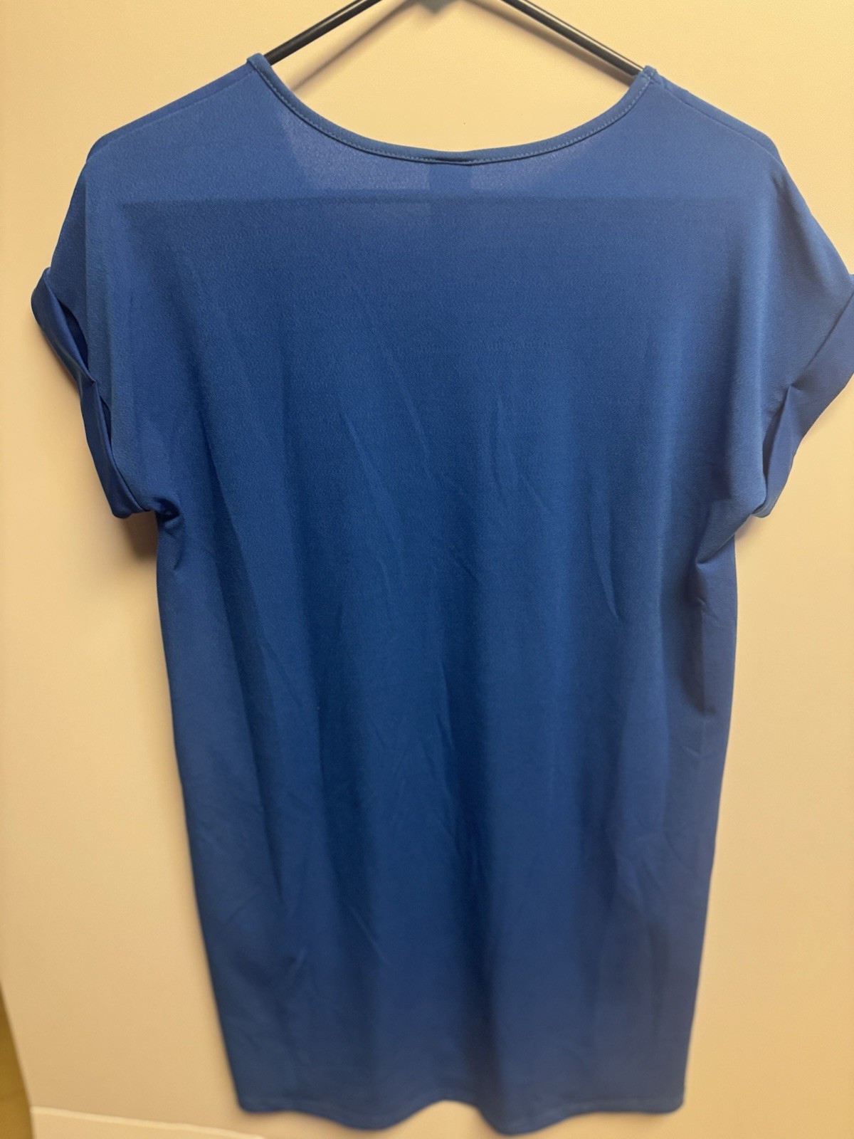 Lildy Women’s Pocket Tunic Top Size S-M Short Sleeve In Royal Blue