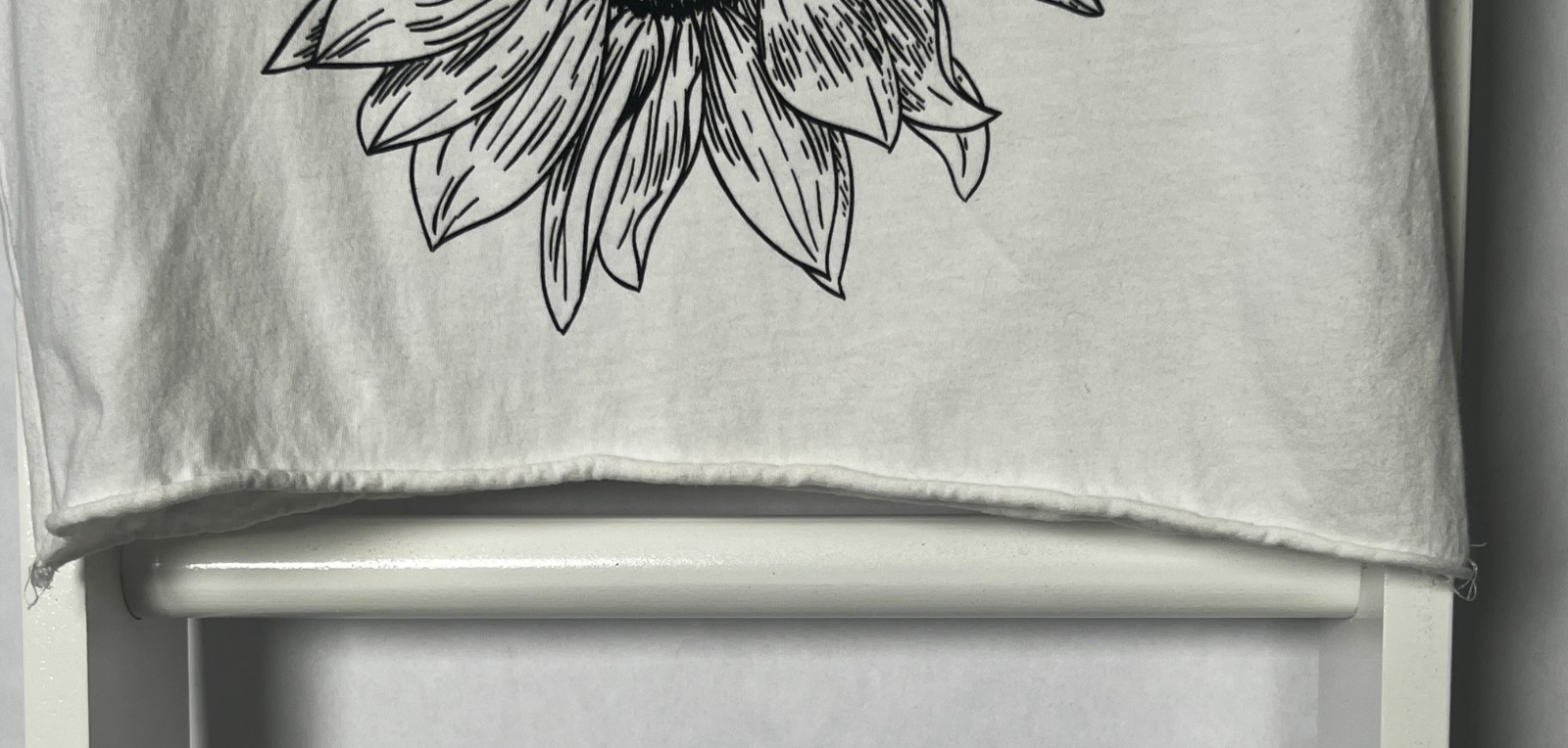 Sunflower Cropped Knit Top Womens S White Black Crew Neck Short Slv Originality
