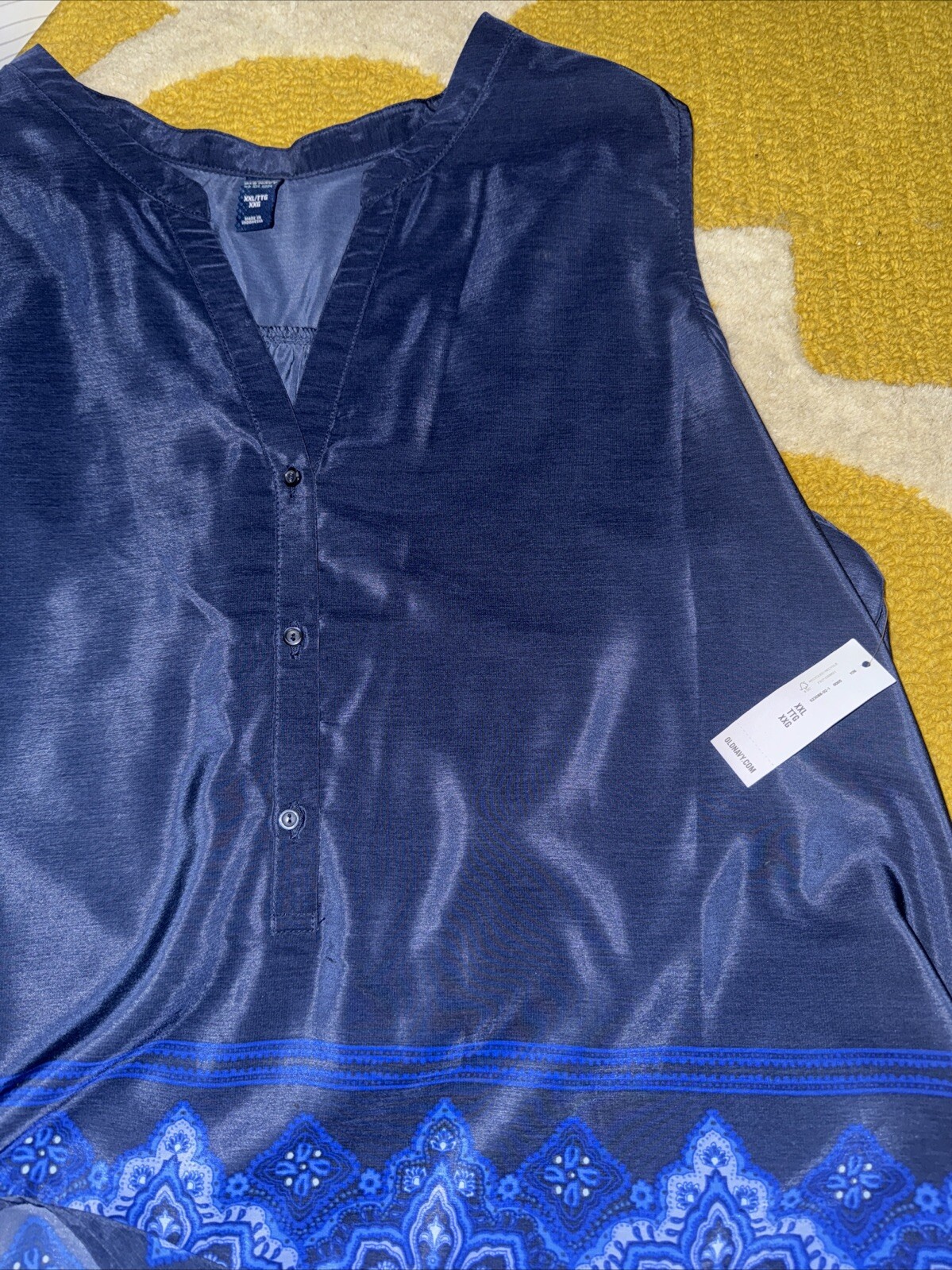Old Navy XXL Silk Blue Blouse – New With Tags