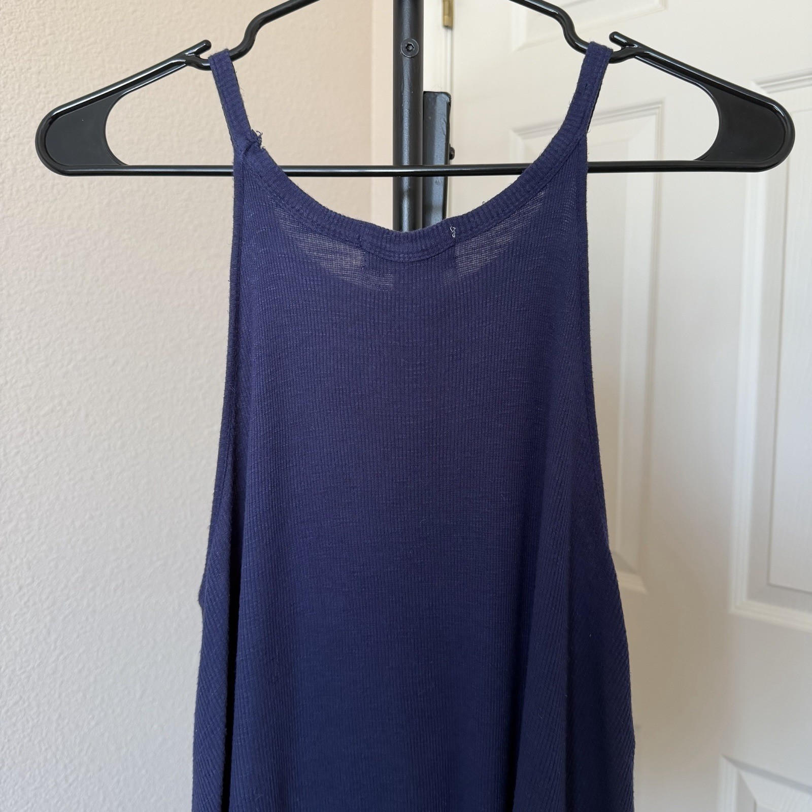 Pink Rose womens small navy blue lace tank top loose flowy bohemain festival y2k