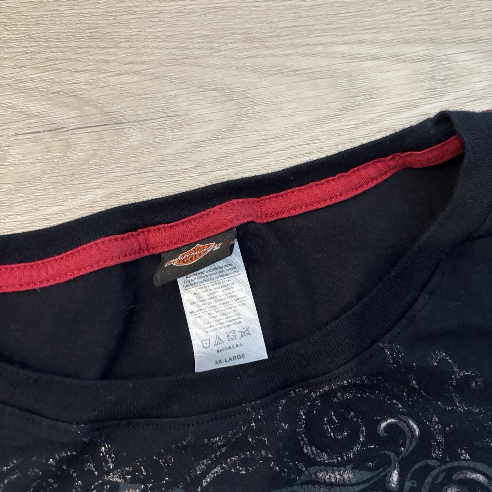 Harley-Davidson Shirt Women’s 3XL XXXL Black Long Sleeve Biker Y2K Grunge