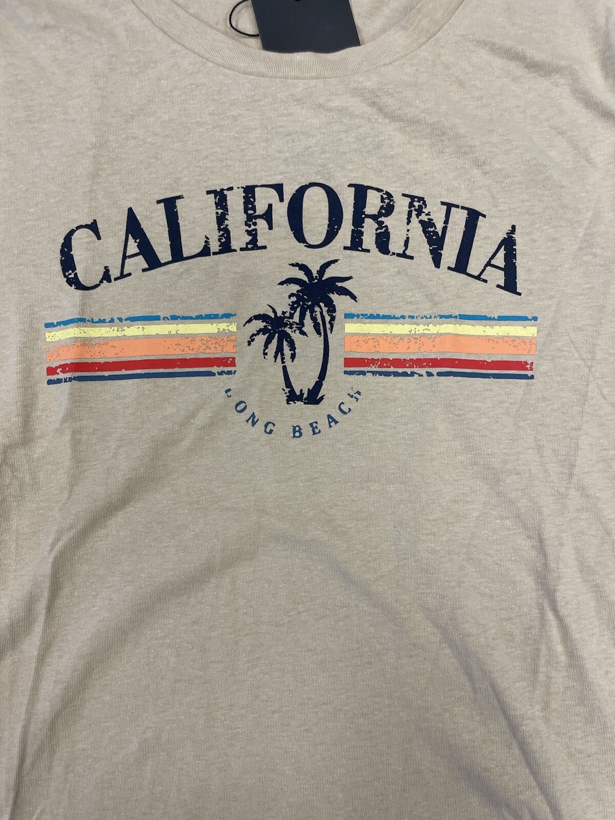 Modern Vintage Long Beach CA Tee Beige Size XS BNWT