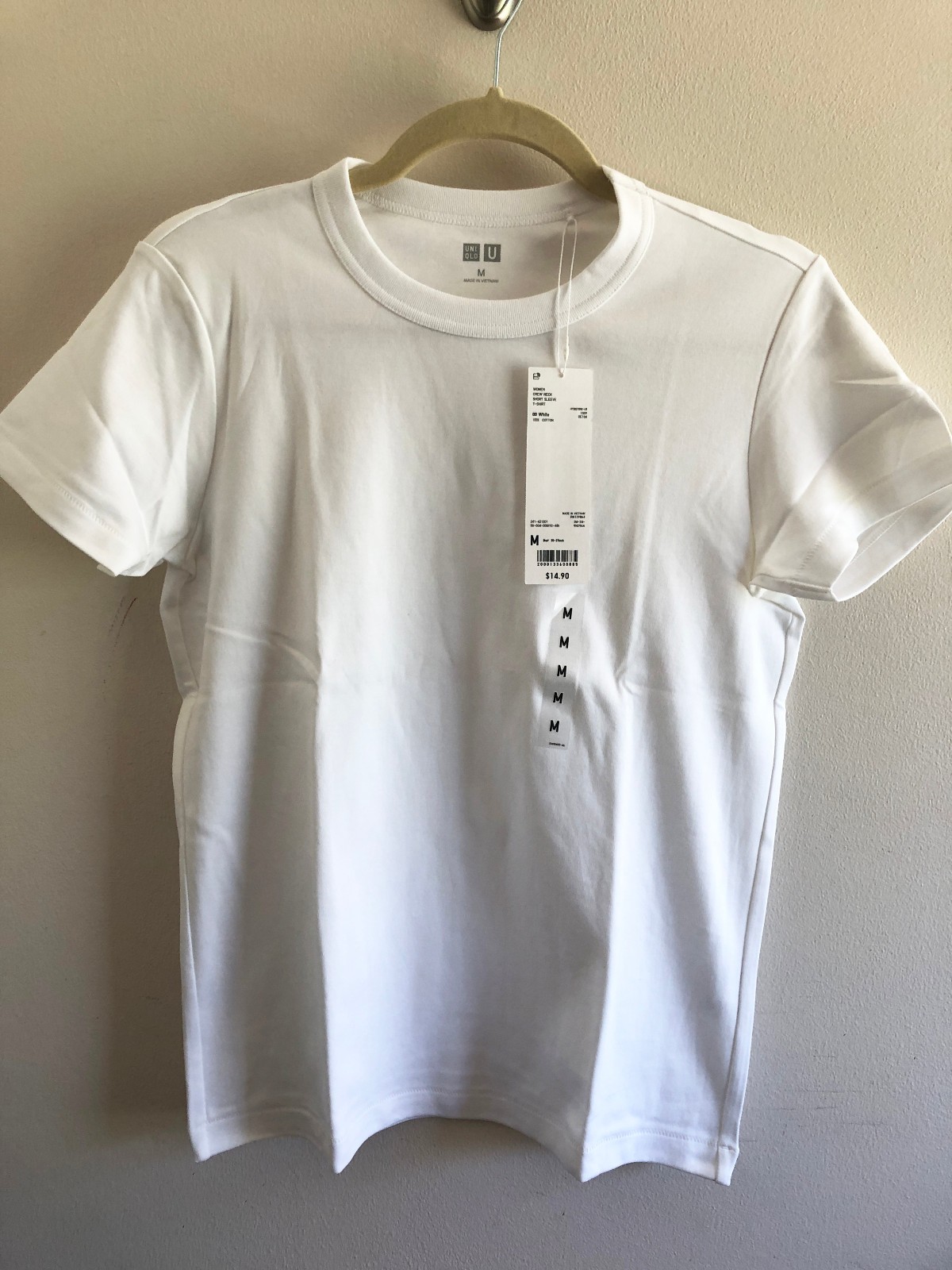 Uniqlo U Women’s Crew Neck T-Shirt 100% Cotton M XL White Natural – NWT