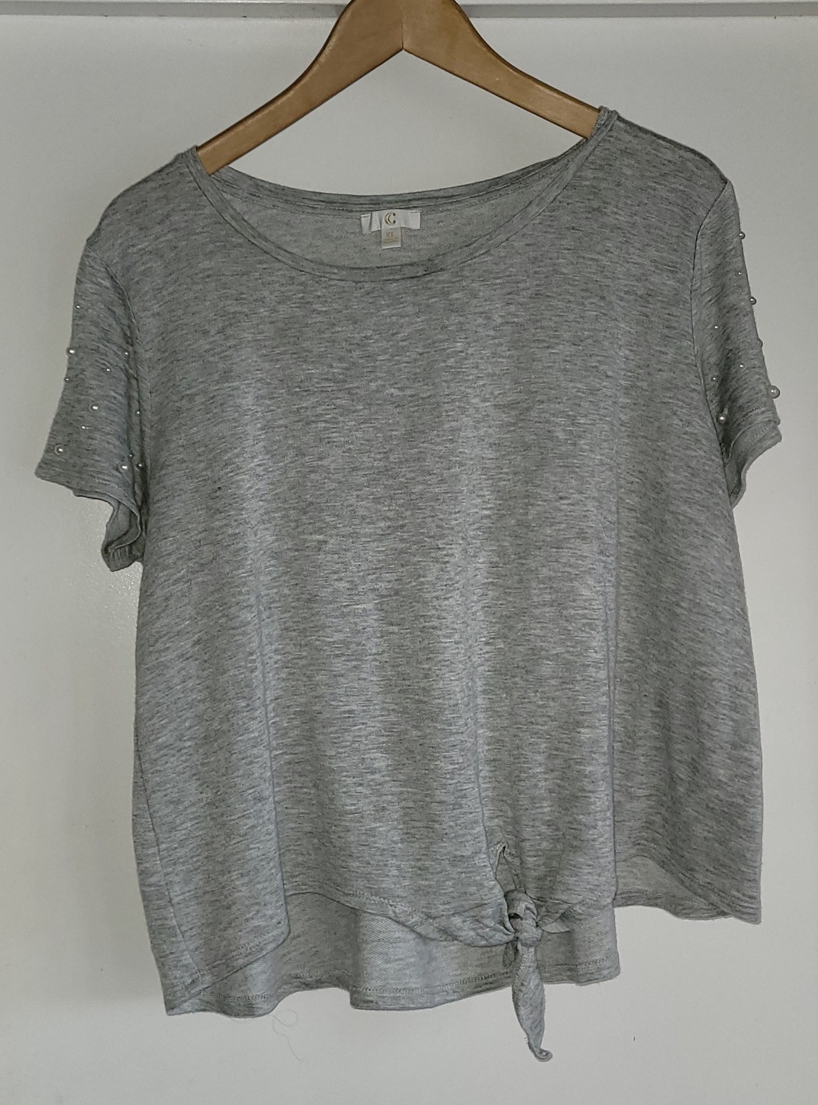 C Wonder Women’s XL Gray Stretch Top Rayon Polyester Spandex Blend
