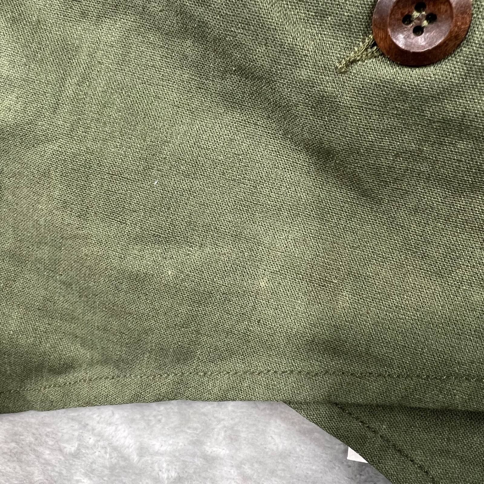 New Moon River Halter Top Small Army Green Asymmetric Linen Blend Festival Sexy