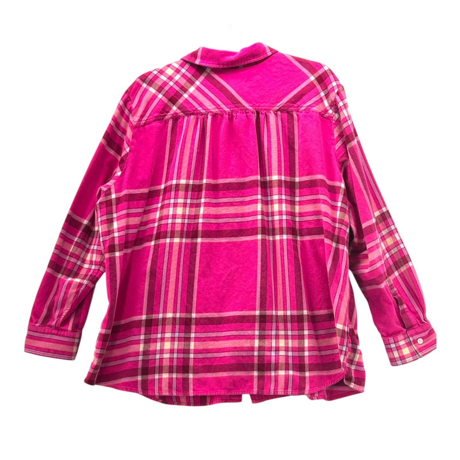 Lands End Womens Flannel Shirt 2x Warm Cozy Comfy Fall Spring Adventure Hiking
