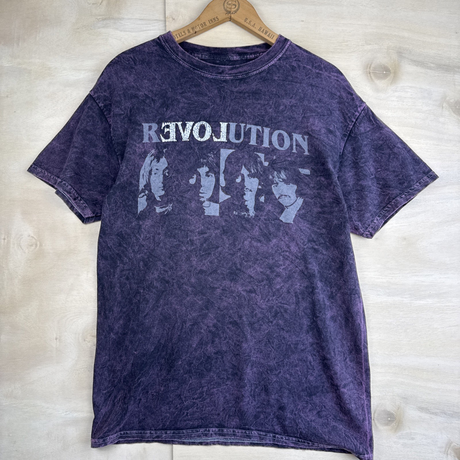 The Beatles Revolution 2020 Apple Corps Licensed Purple Tie Dye Shirt Sz Medium